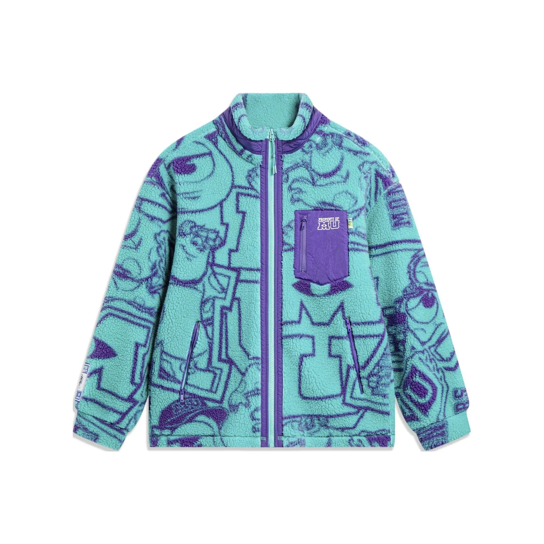 LINING Бархат Feel Куртка Мужская Ice Фарфор Зеленый Full С принтом