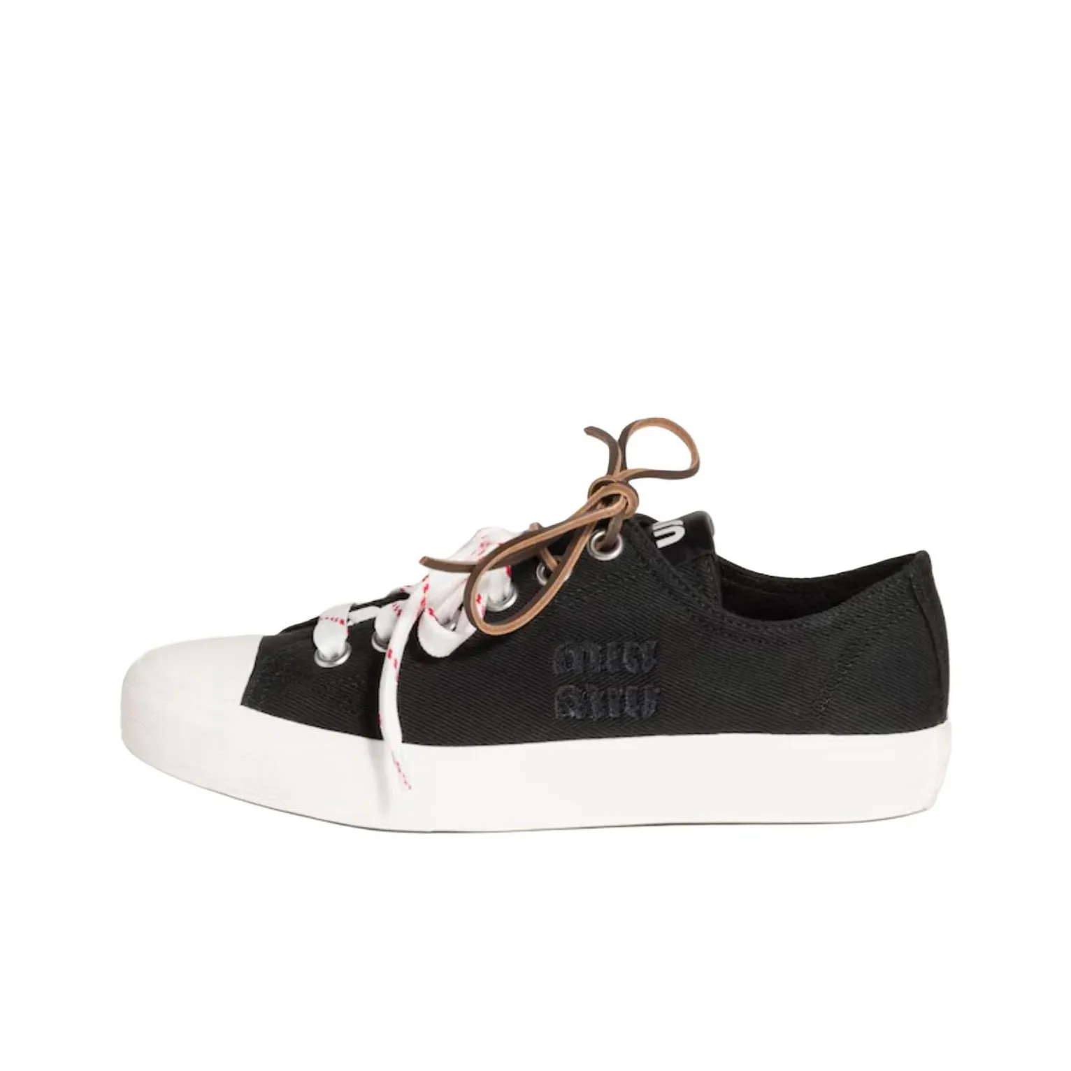 MIU MIU Low Top Canvas Shoes Women's Black