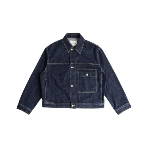 STUDIO NICHOLSON Blue Мужские джинсовые куртки
