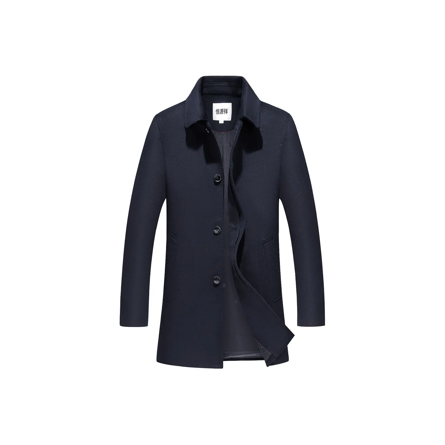 H YXIANG Темно-синий Мужской Пальто