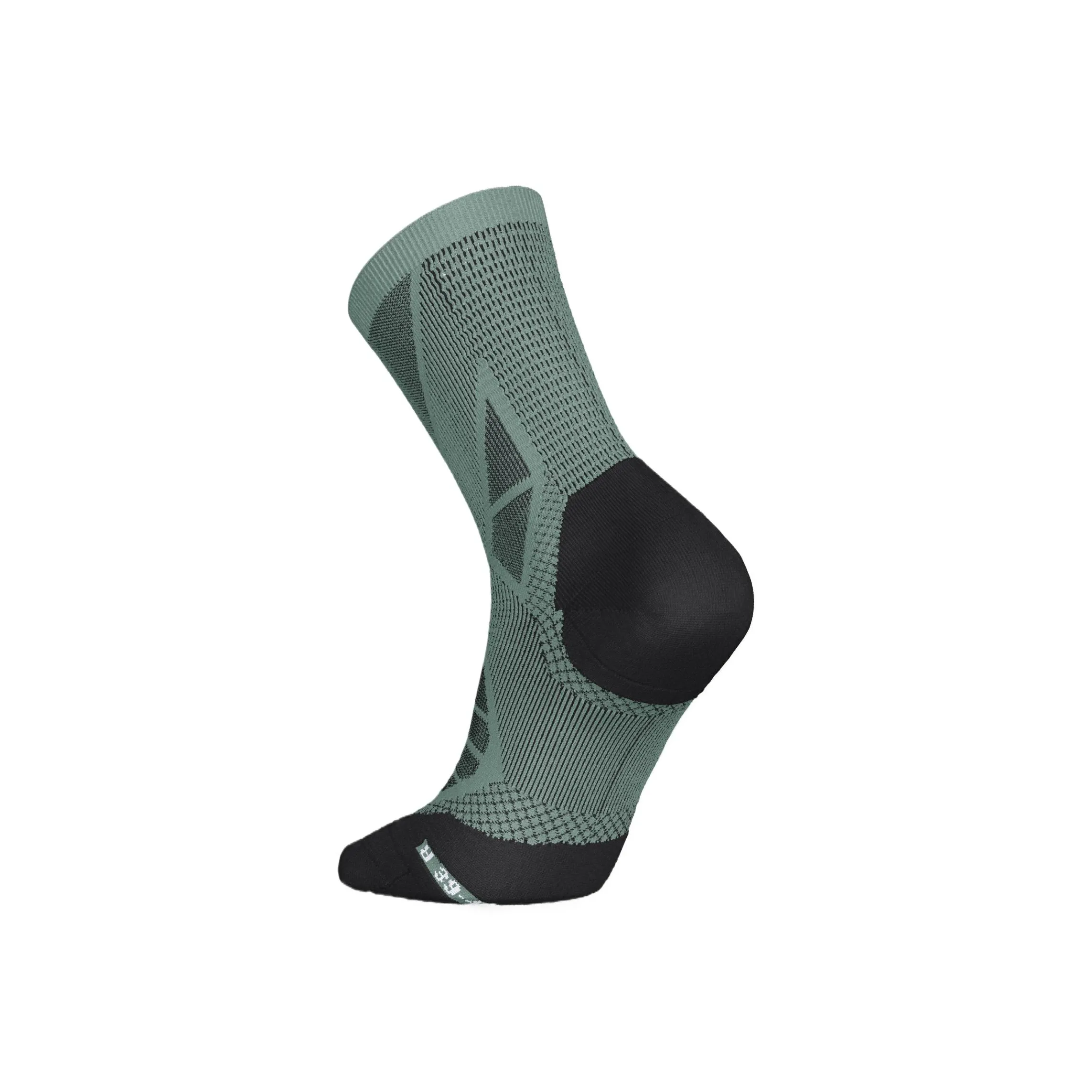 DECATHLON KIPRUN Strap Run900 Running Socks Unisex 1 Pack Cyan Jade/Smoked Black/Smoky Black
