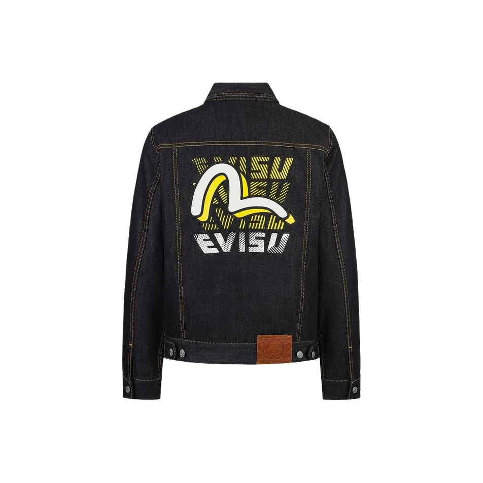 EVISU Denim Jackets Men's Denim Blue