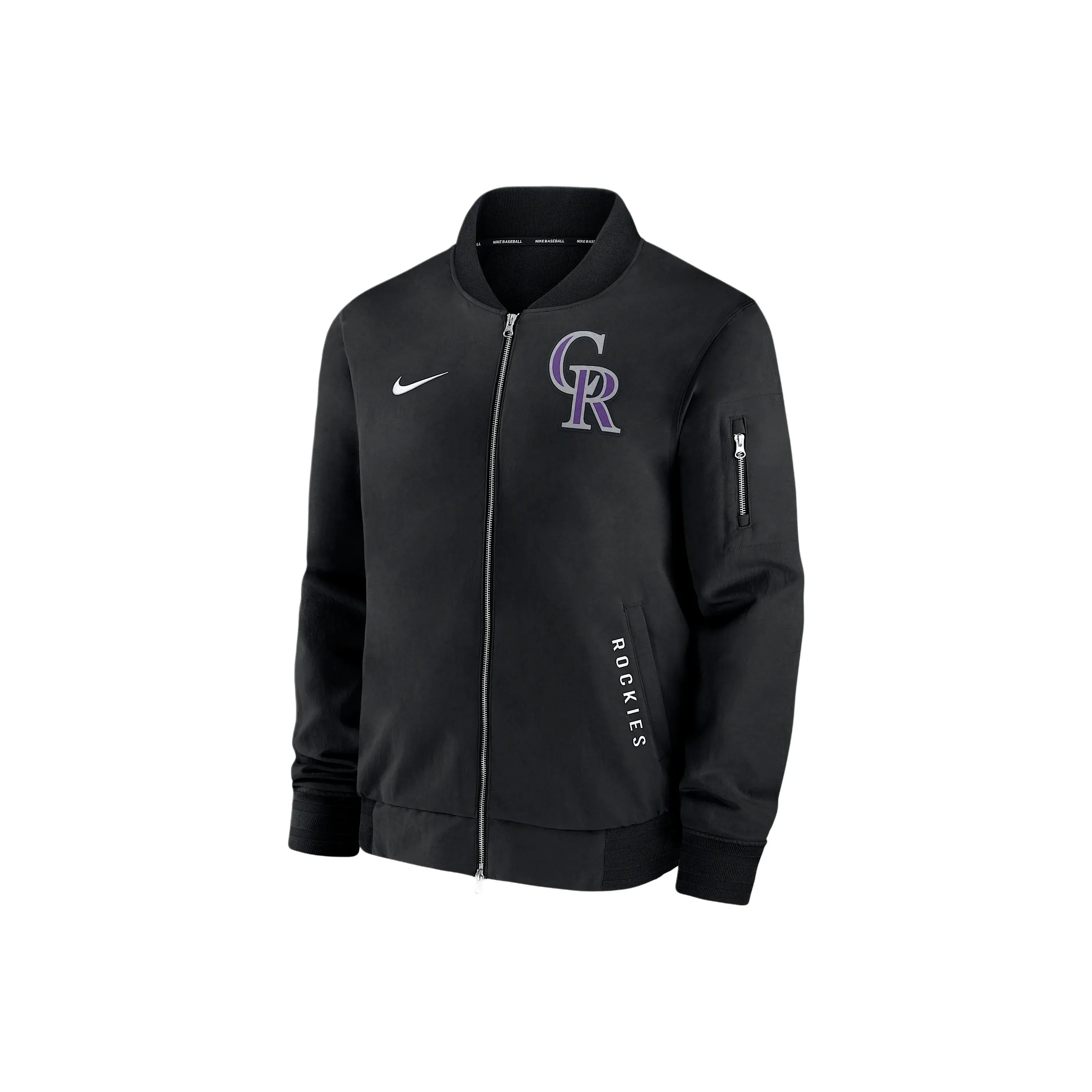 Nike Colorado Rockies Authentic Collection Dugout Men's Nike Mlb Full Zip Bomber Jacket