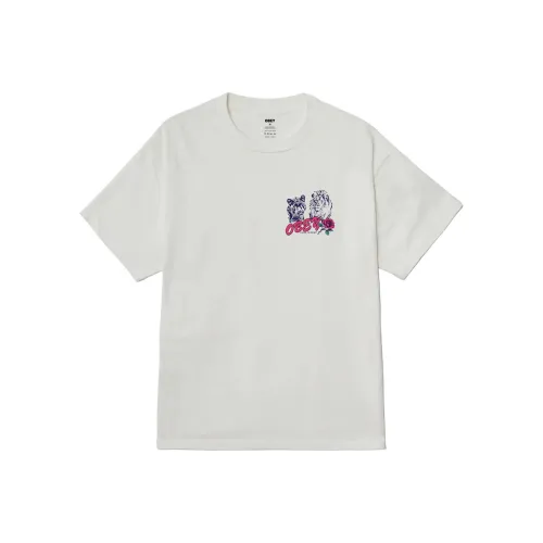 Obey Винтажный белый Мужские рубашки