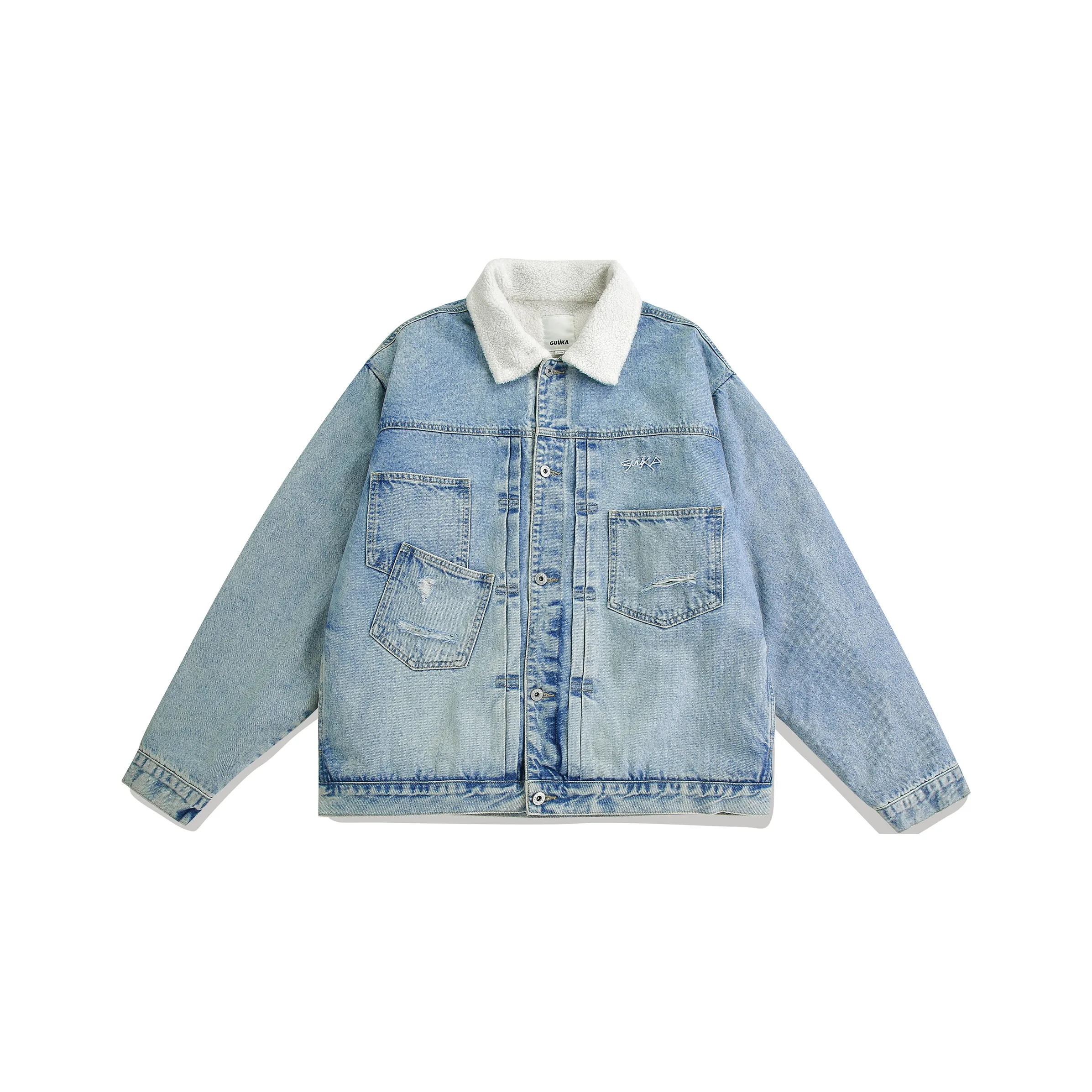 Guuka Светло-синие Мужские Куртки