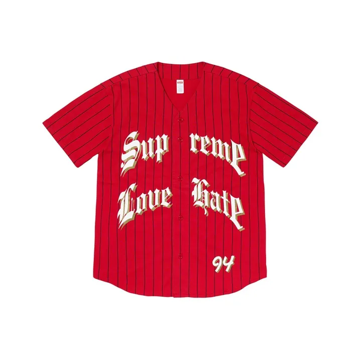 Supreme Love Hate Baseball Jersey