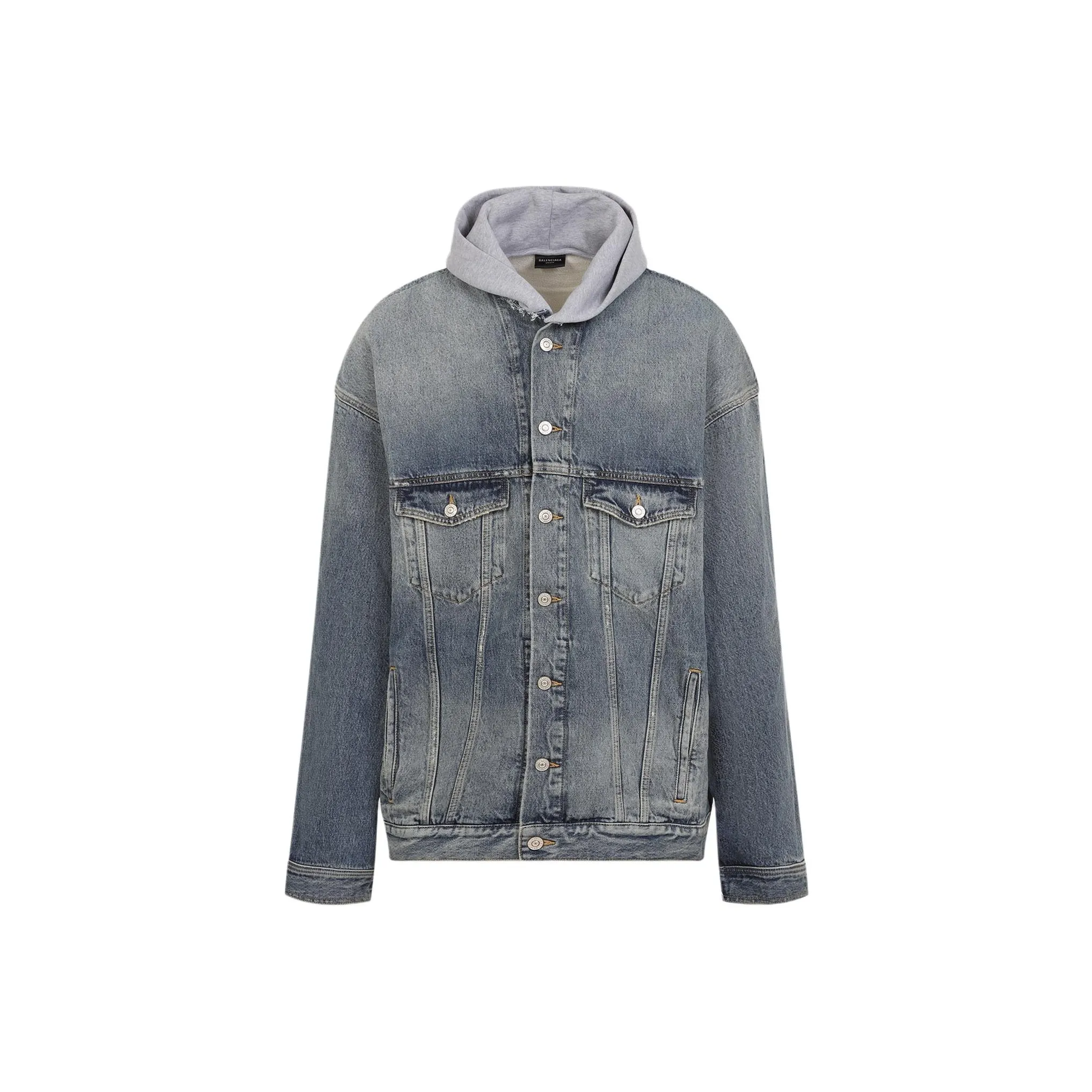 Balenciaga Logo Printed Hooded Jacket