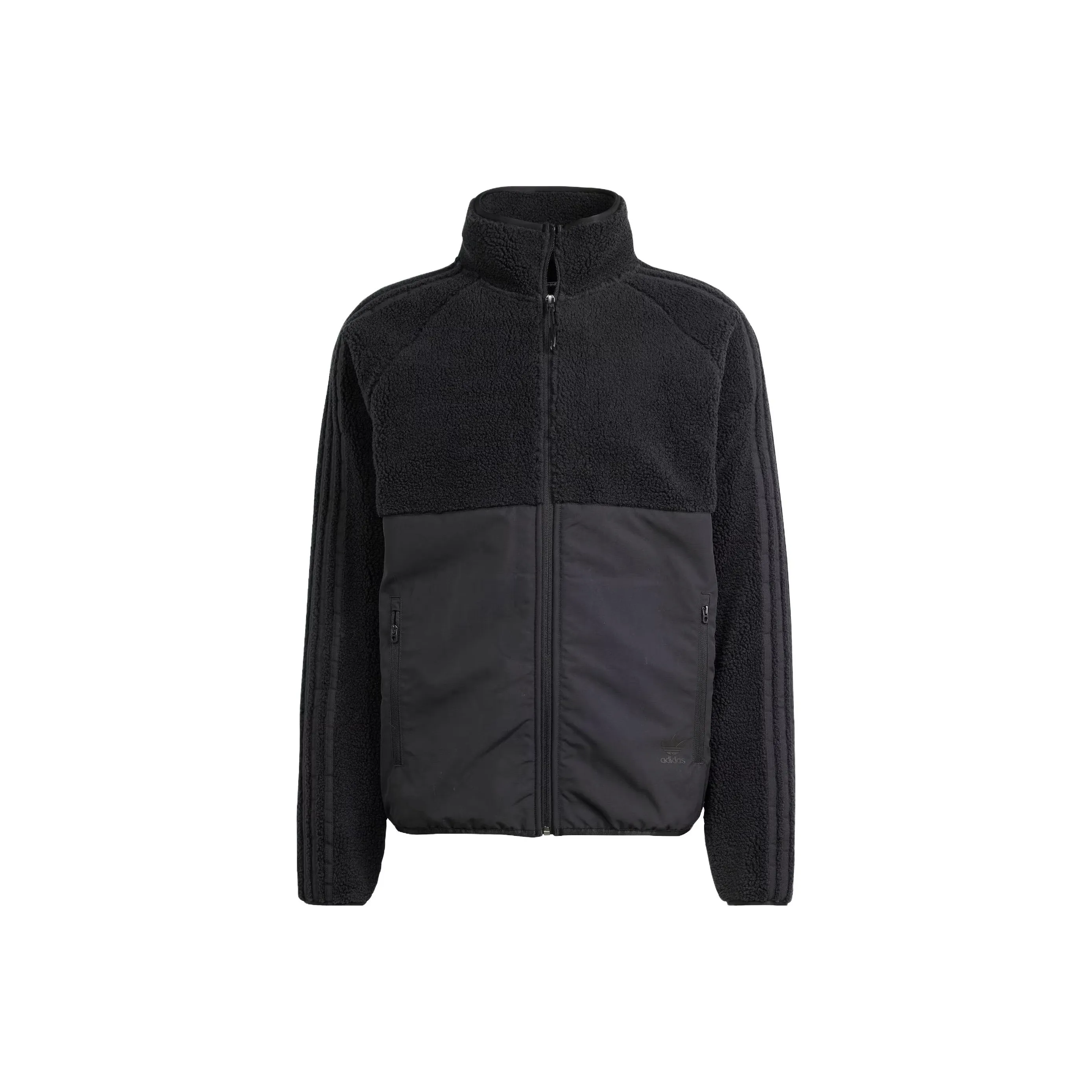 Adidas Originals Polar Fleece Full Zip Top Velvet feel Coat Men's Black