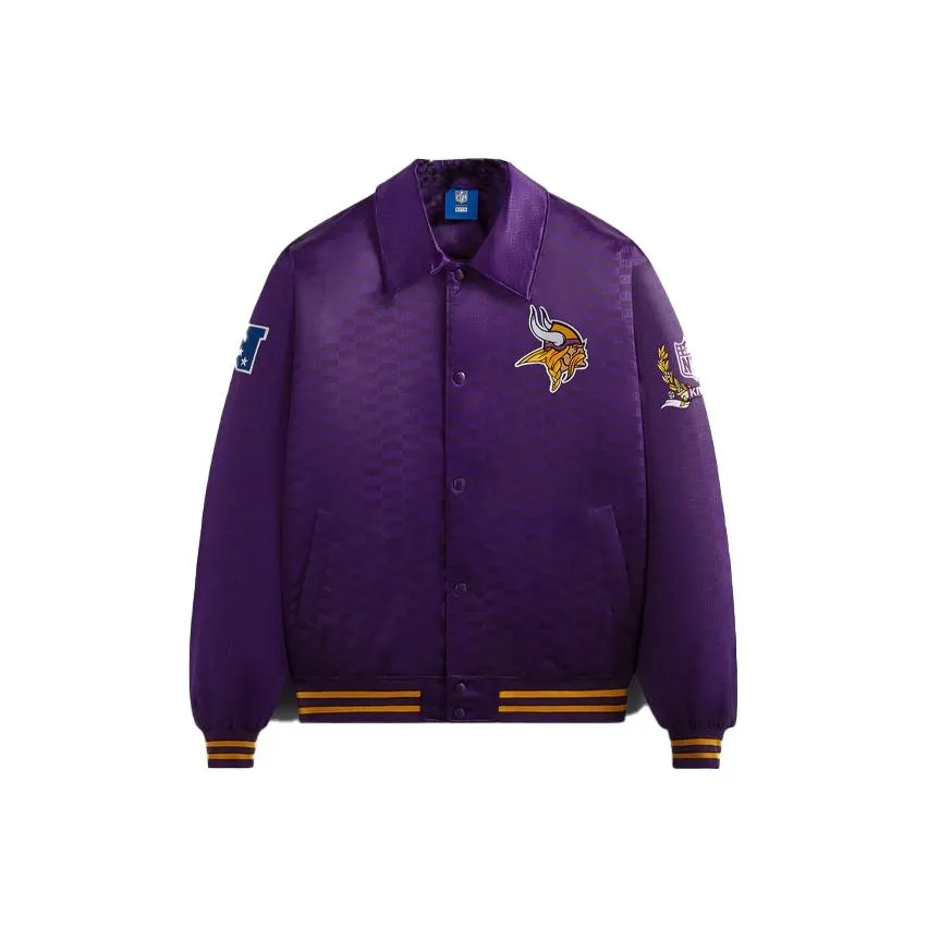 KITH For The NFL Vikings Satin Bomber Jacket