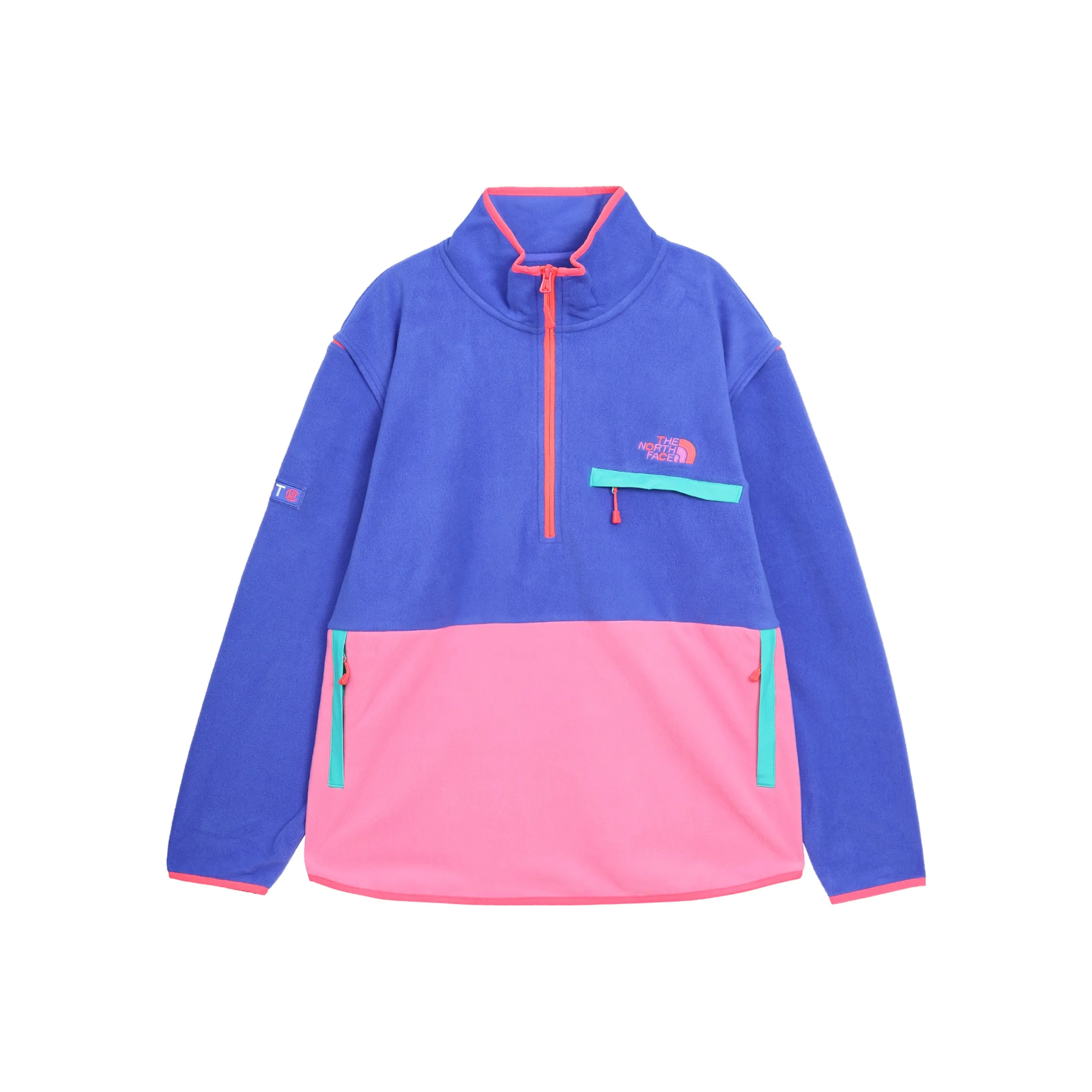 The North Face North X CLOT Co Бренд Голубой и розовый Унисекс Бархатные куртки