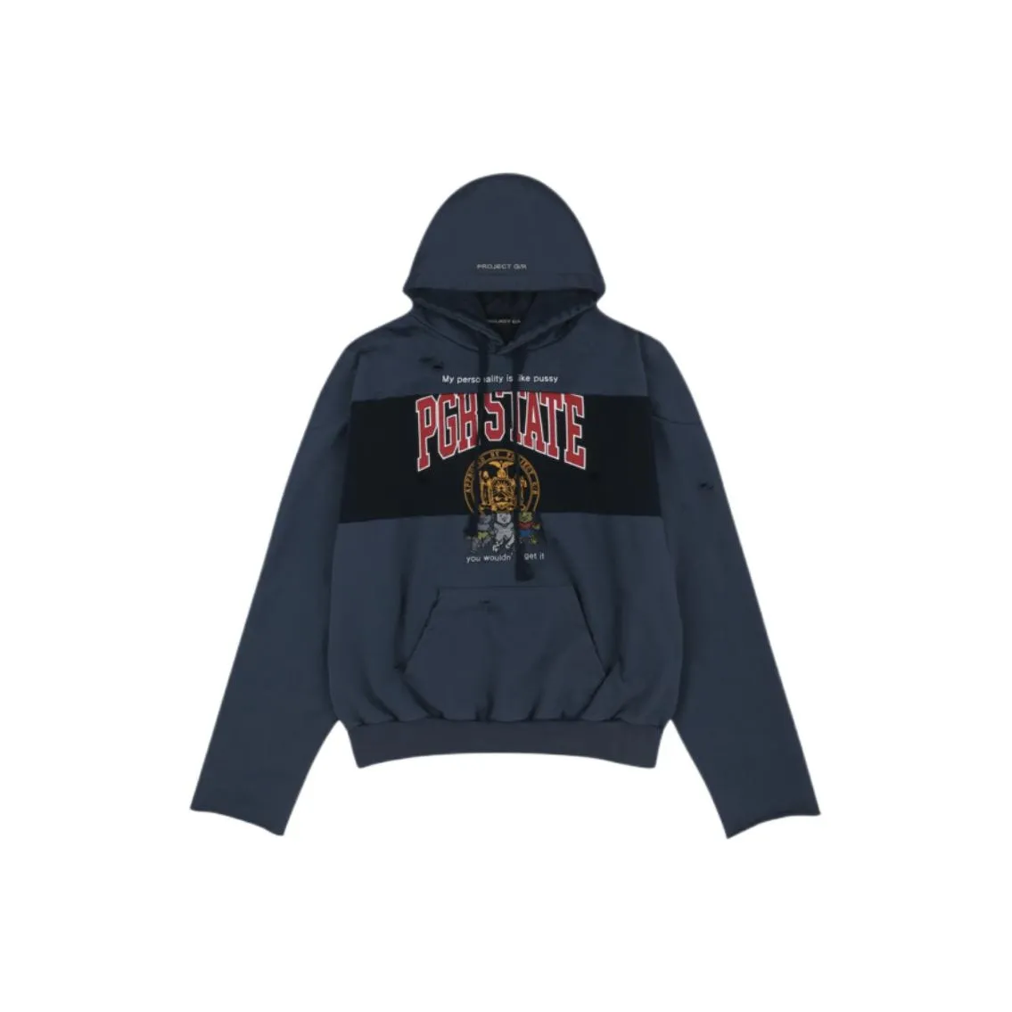 GRAILZ PROJECT G R SS25 Коллекция 6 NEW THROW BACK Collection Sweatshirt Unisex Navy Blue