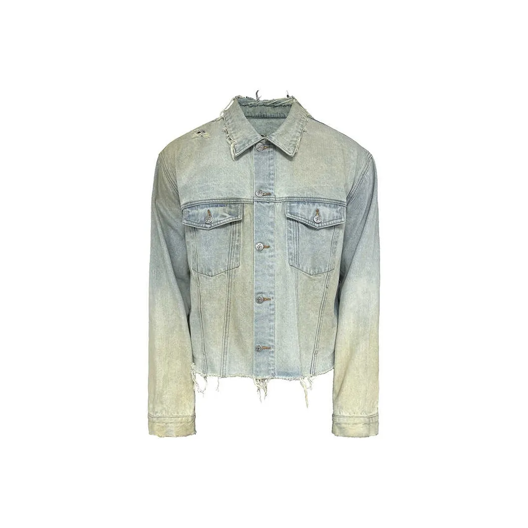 J CAESAR STUDIO Деним Куртка Унисекс Грязный Деним