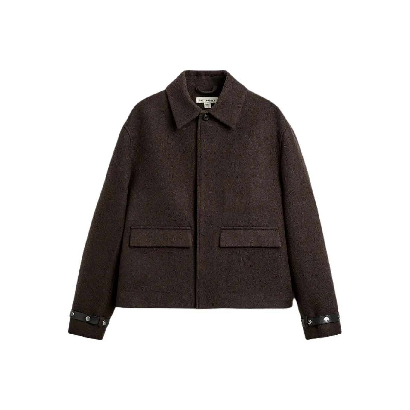 ZARA Nanushka Collaboration Темно-коричневые мужские куртки