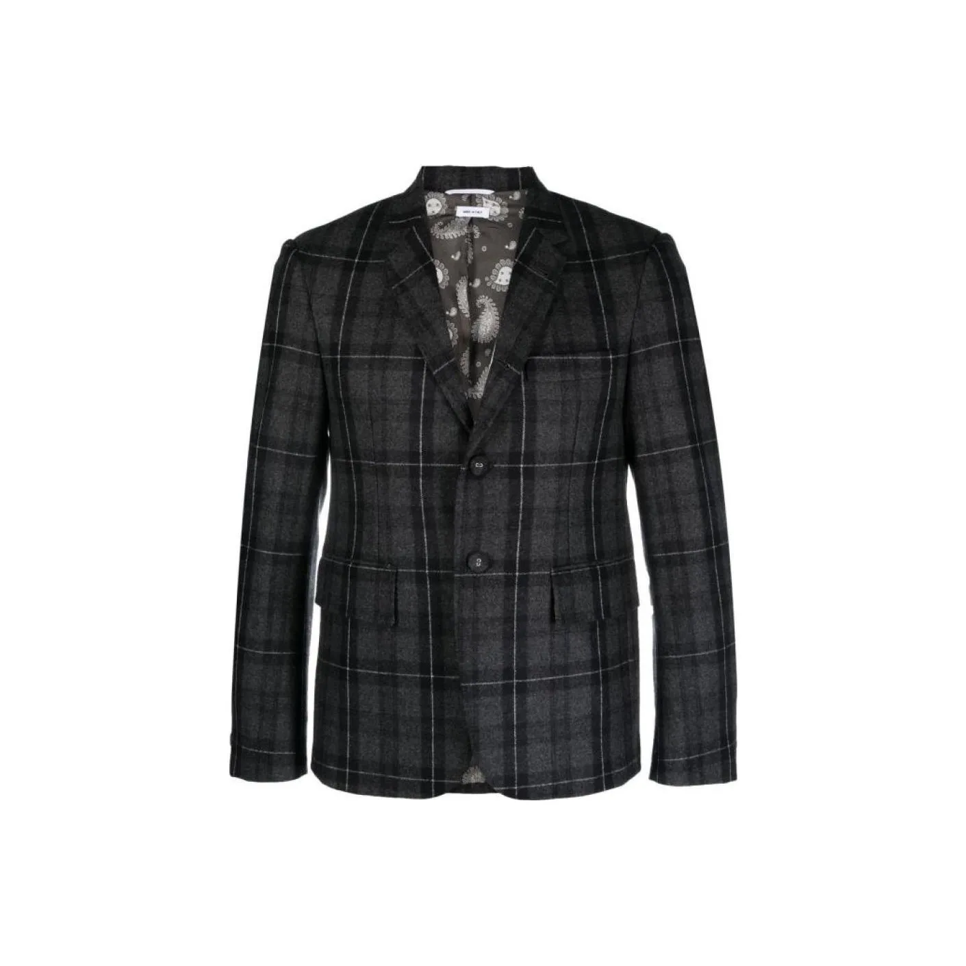 THOM BROWNE Flannel Single breasted Blazer