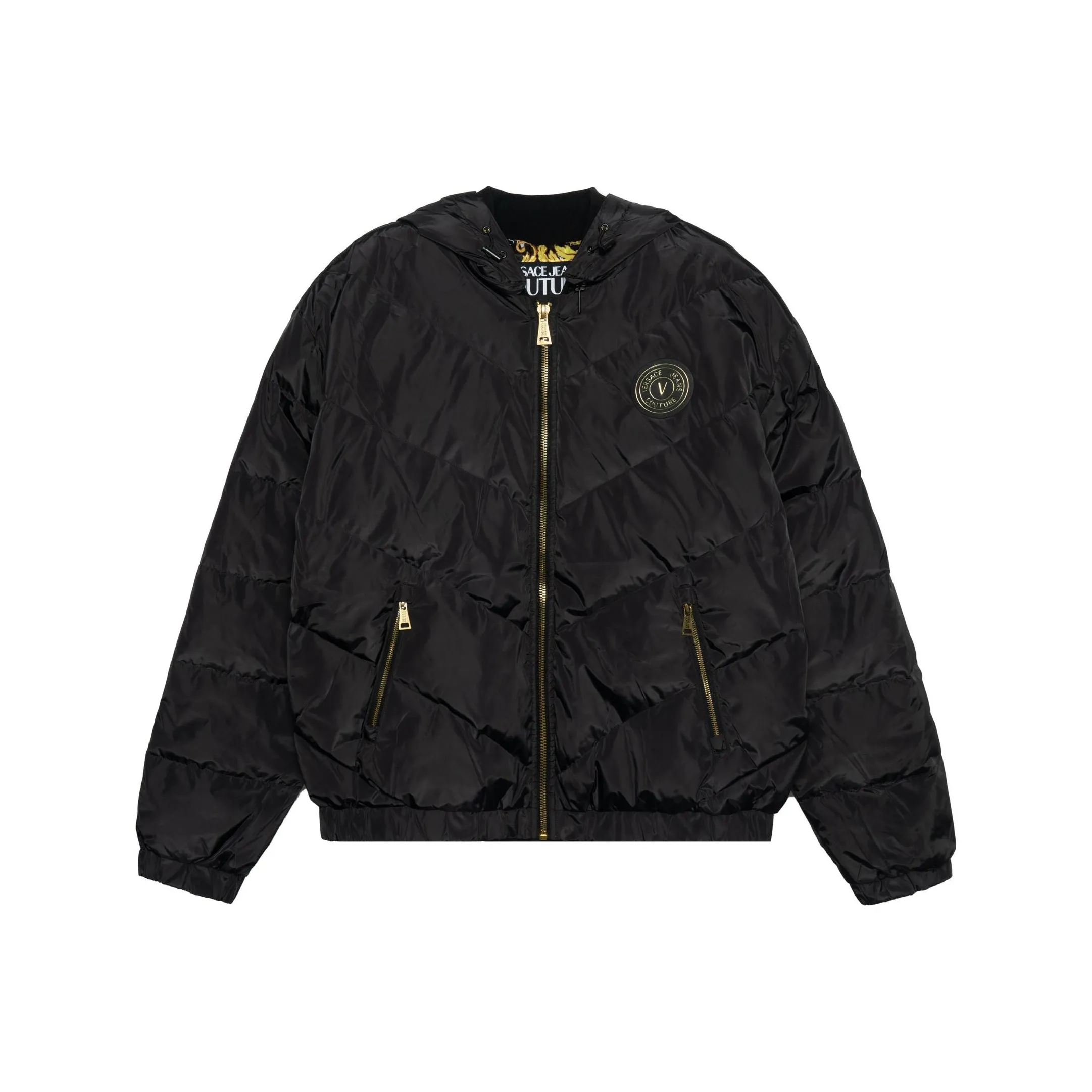 VERSACE JEANS COUTURE SS23 Down Jacket Men's Black