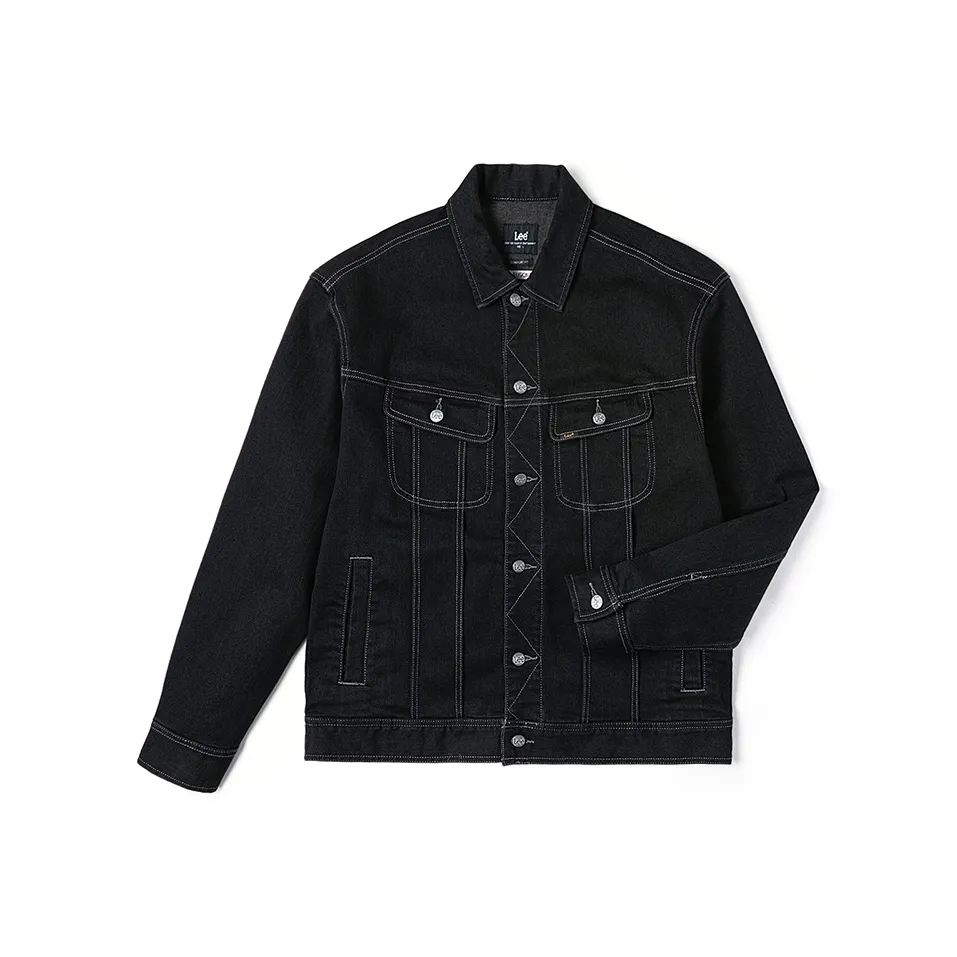 Lee совместный модель Черный мужской джинсовый куртка