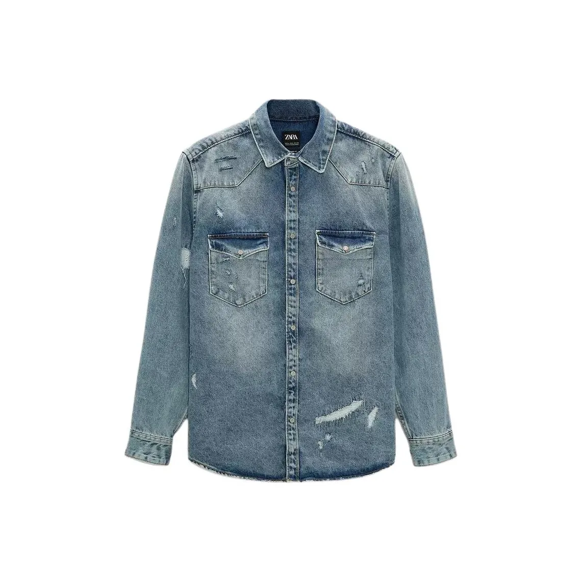 ZARA Denim Jackets Men's Blue