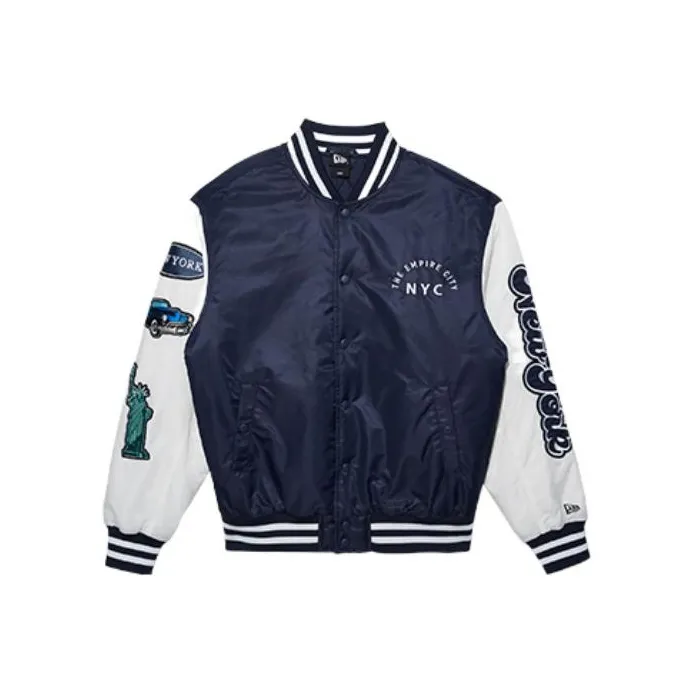 New Era Темно-синие унисекс бейсбольные Джерси