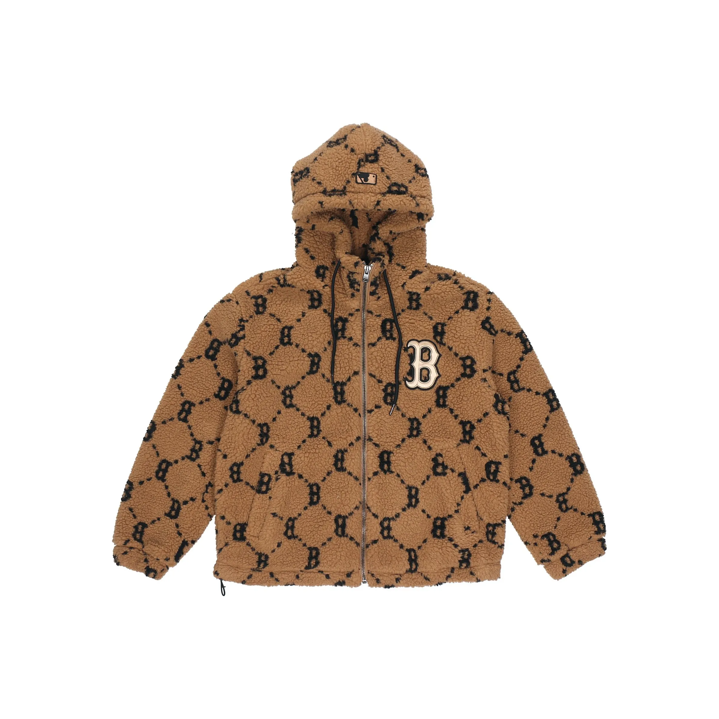 MLB Old Flower Velvet Jackets Unisex Light Brown