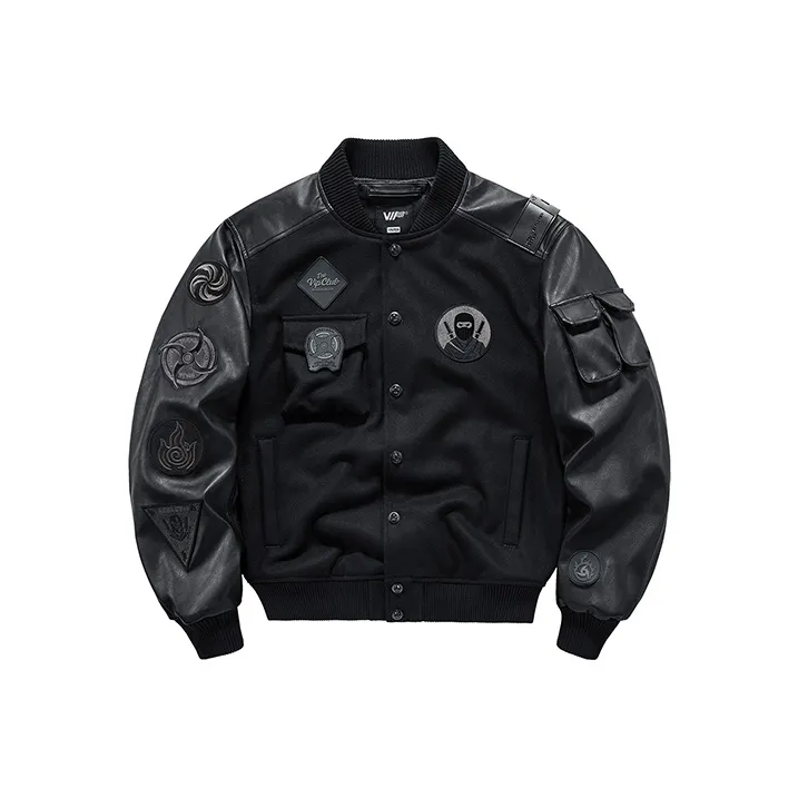 VIP Baseball Jacket Unisex Black