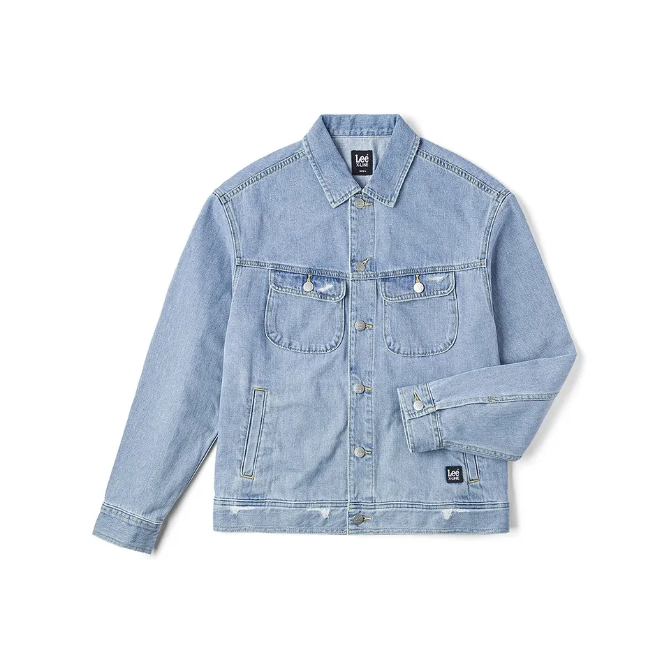Lee совместный модель FW24 Деним Куртка Мужская Светло-Синяя