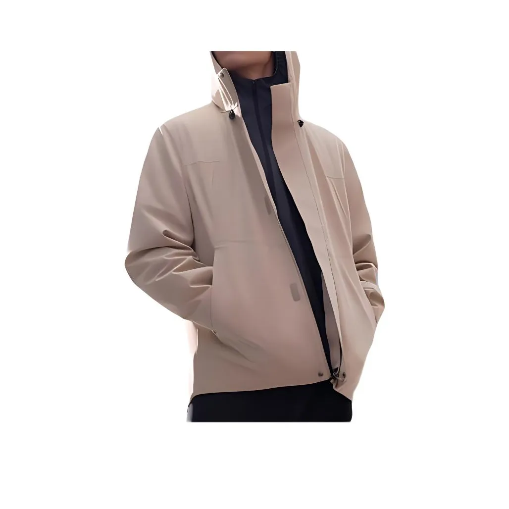 ANTA Водонепроницаемый и Ветрозащитный для сохранения тепла Ветровка Мужская Бежевый хаки