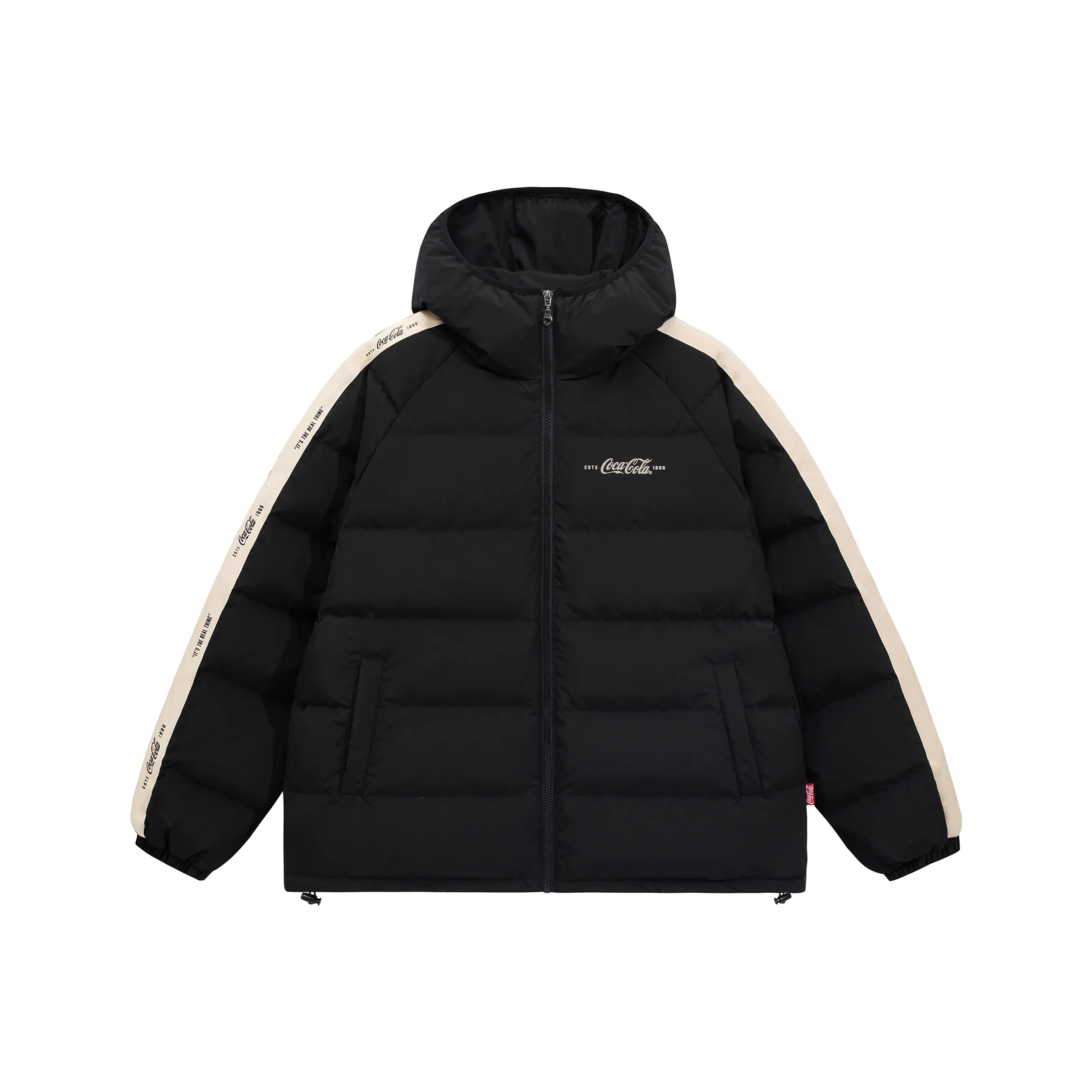 COCA COLA Пуховик Куртка Унисекс Черный