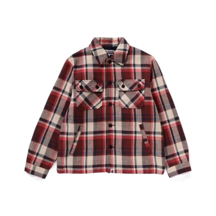 Bape Check Nylon Sport Coat Blazer