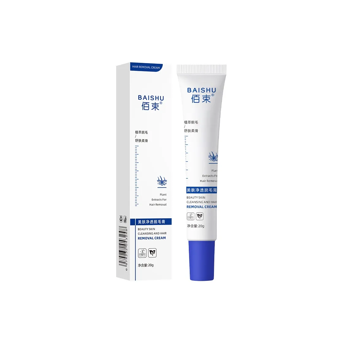BAISHU Кожа Очищающая Мягкая Депиляция Крем Увлажняющий Удаление волос 20г