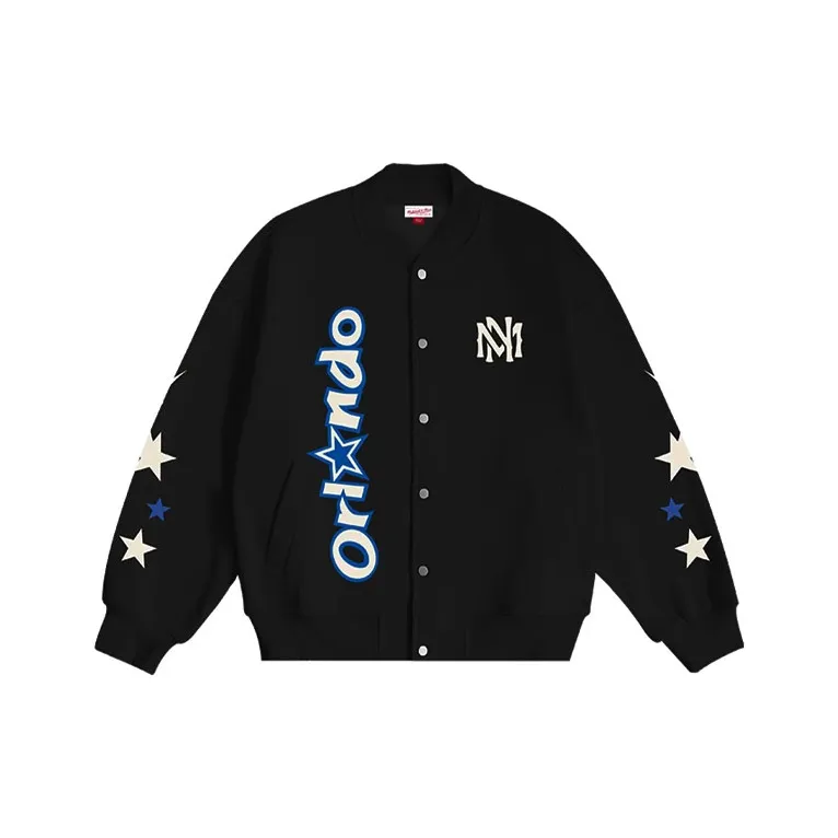 Mitchell & Ness Baseball Jacket Unisex Black