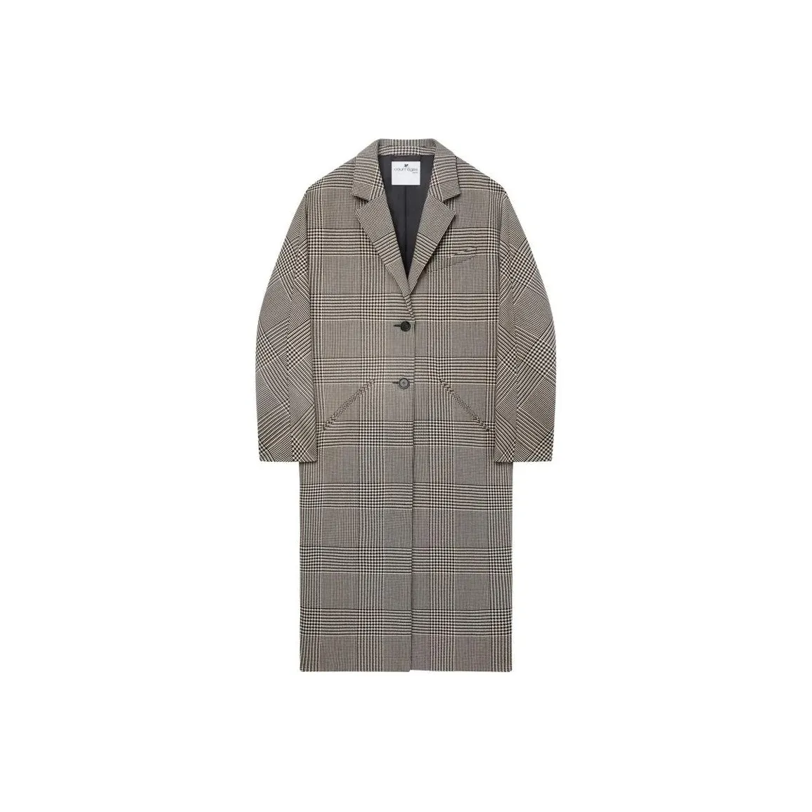 Courrèges Cocoon Prince Of Wales Long Coat