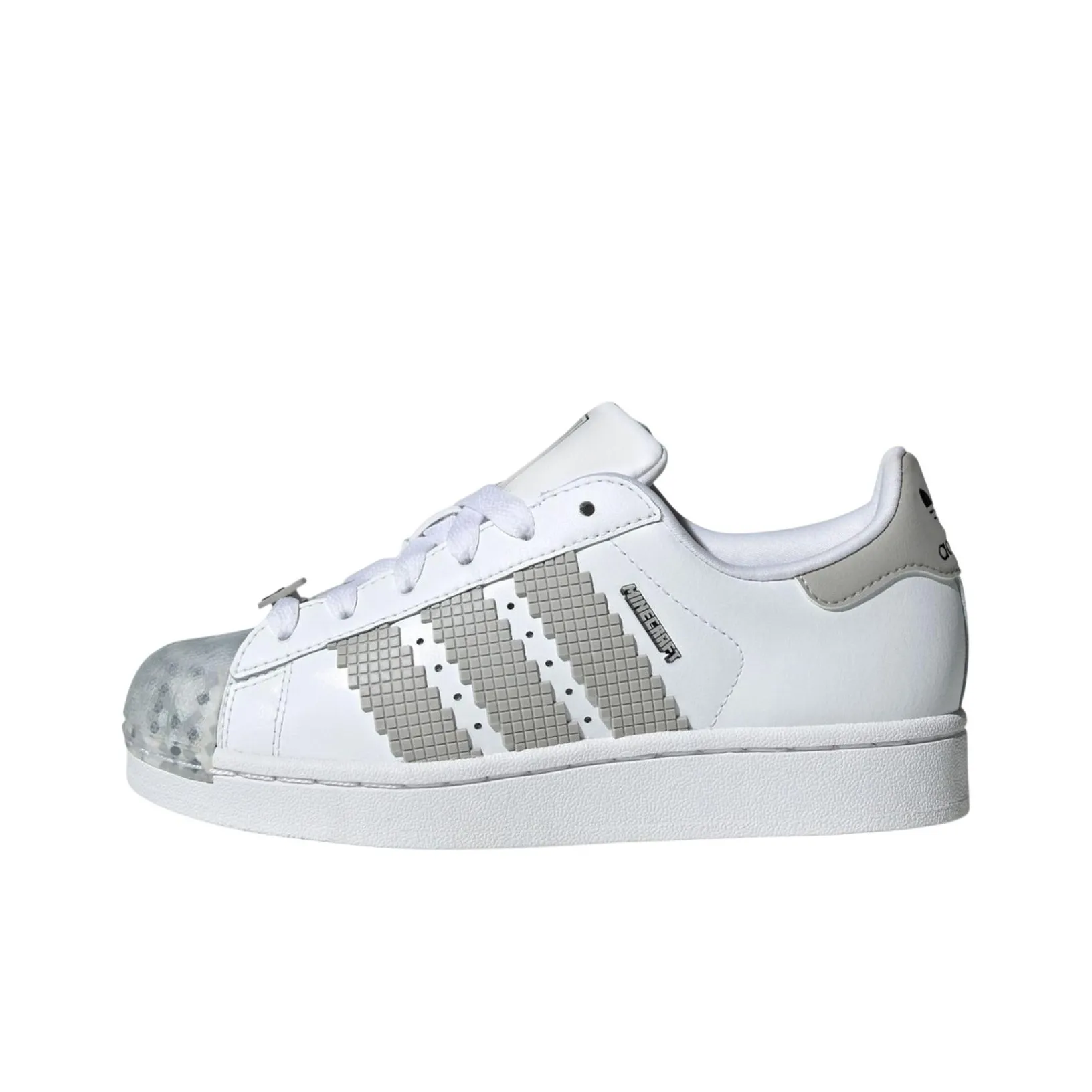 Minecraft x Adidas Originals SUPERSTAR Low Топ Детские Скейтбординги Белый Подростки