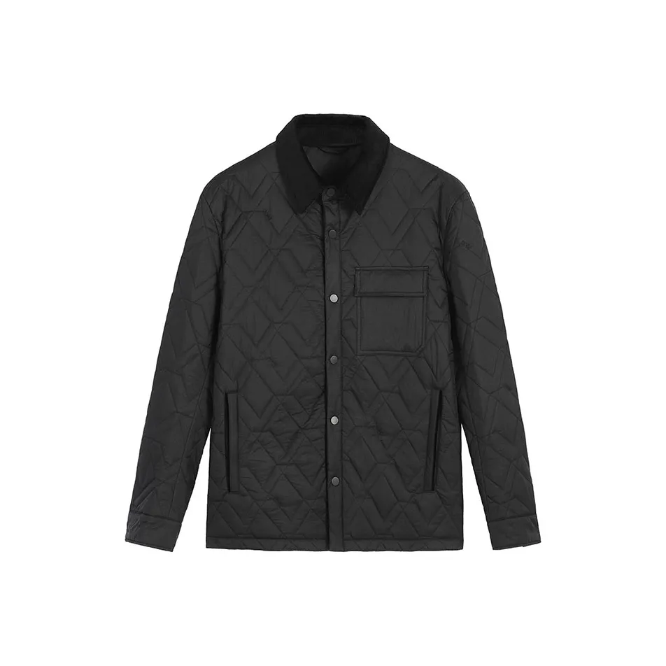 DAVID NAMAN Хлопковый пуховик Мужской Черный