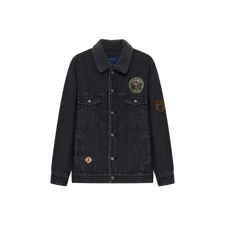 Teenie Weenie Men Denim Series 24FW Denim Jacket Unisex Black Тини Уини Мен Деним Серия 24FW Деним Куртка Унисекс Черный
