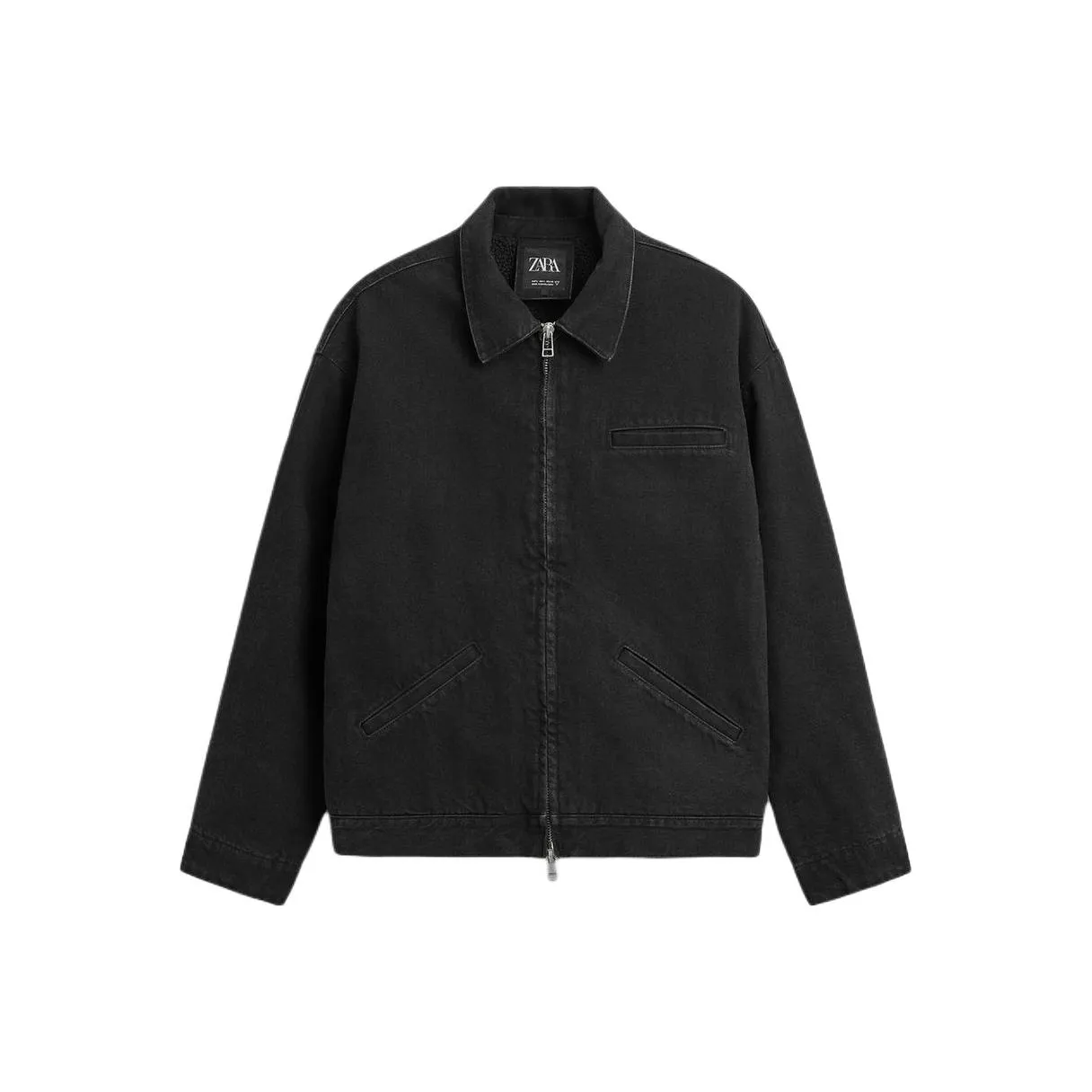 ZARA Denim Jackets Men's Black