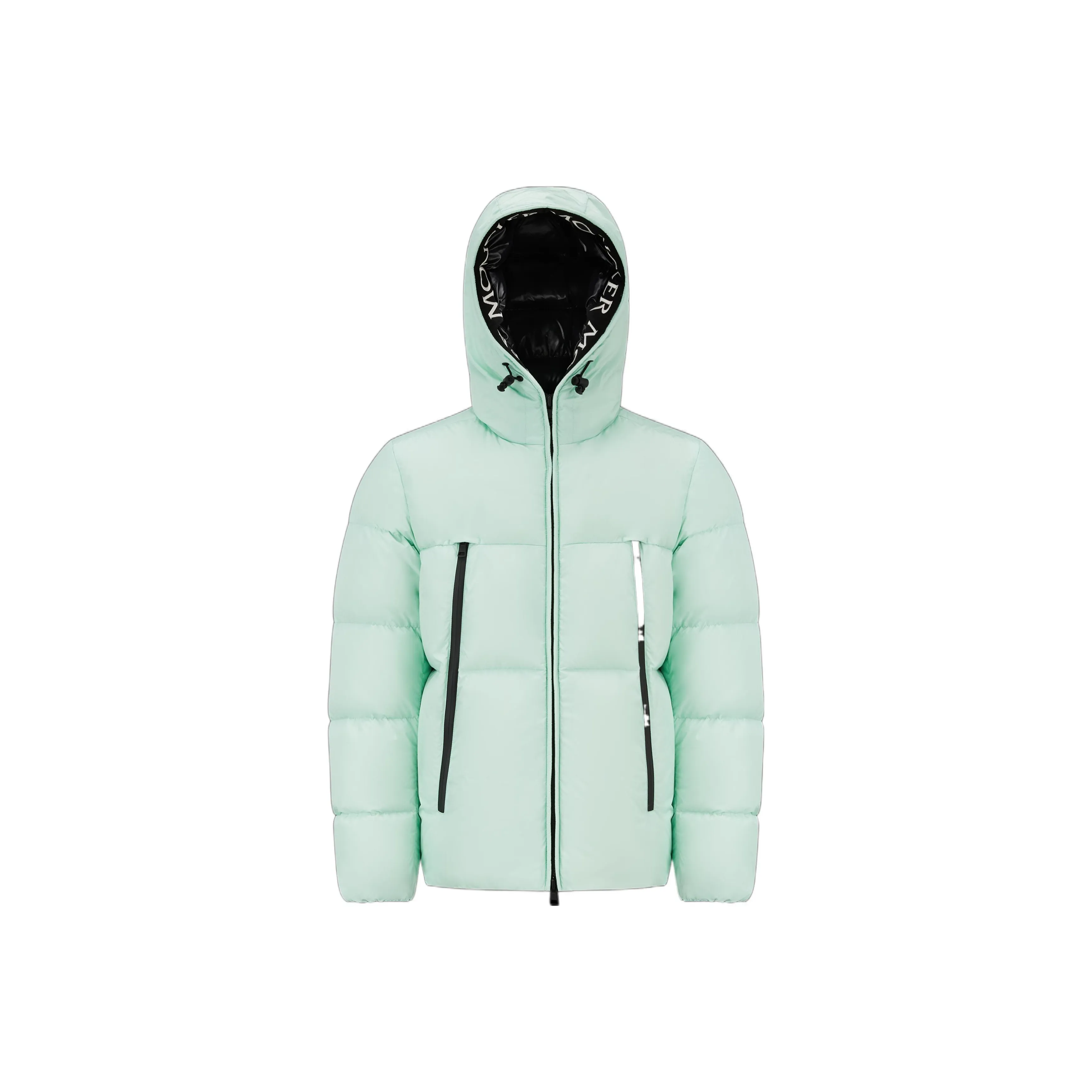 Moncler Montcla Series FW22 Letter Solid Color Hooded Down Jacket Men's Mint Green