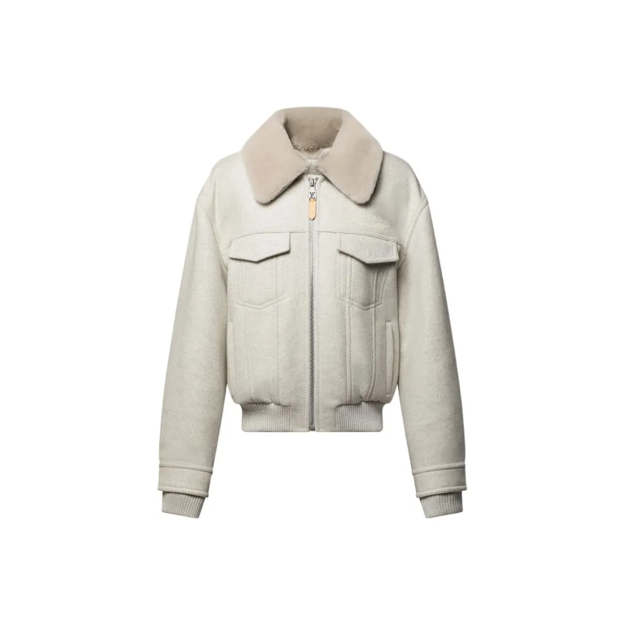 LOUIS VUITTON Wool Blouson With Shearling Collar