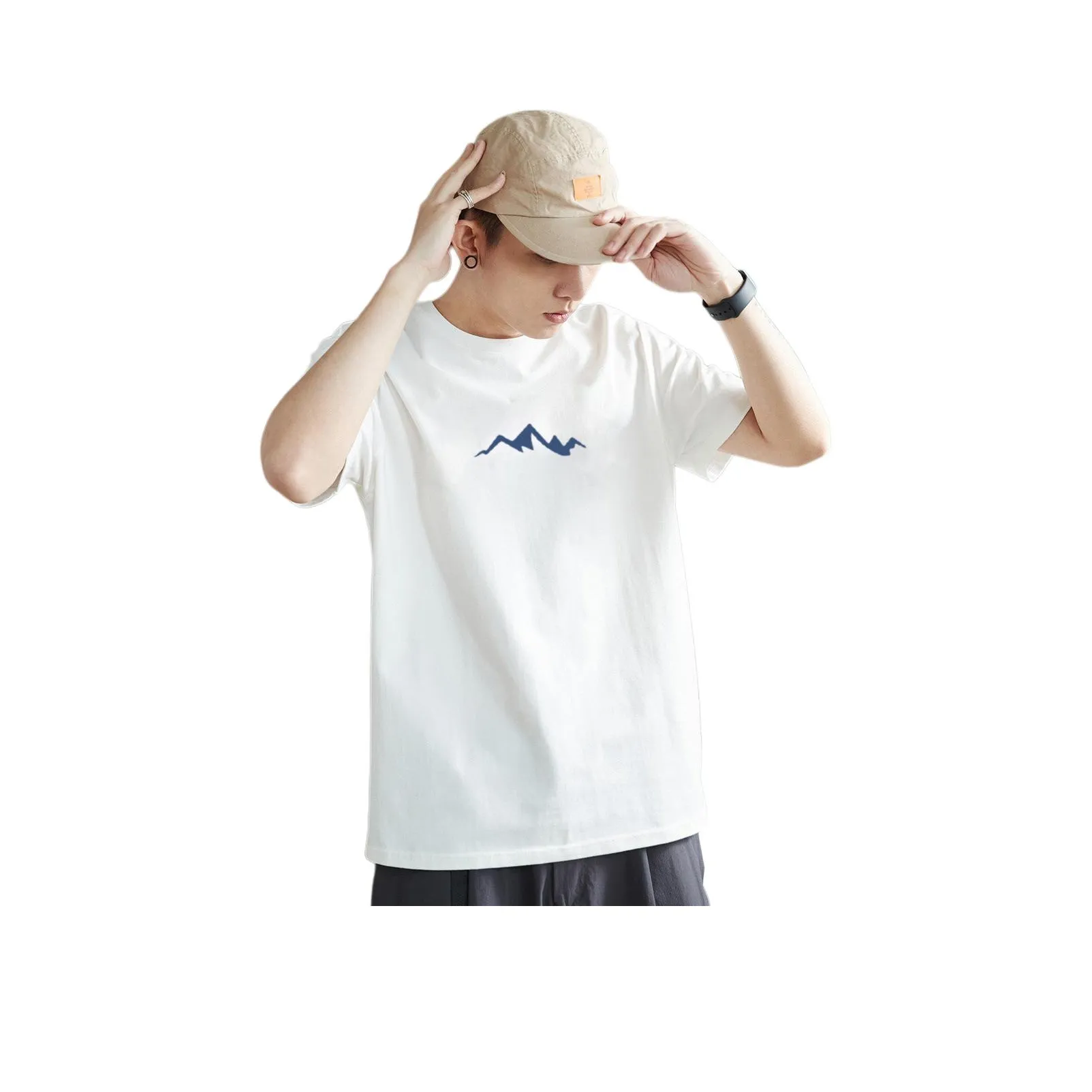 Tonlion Белая Мужская T-рубашка