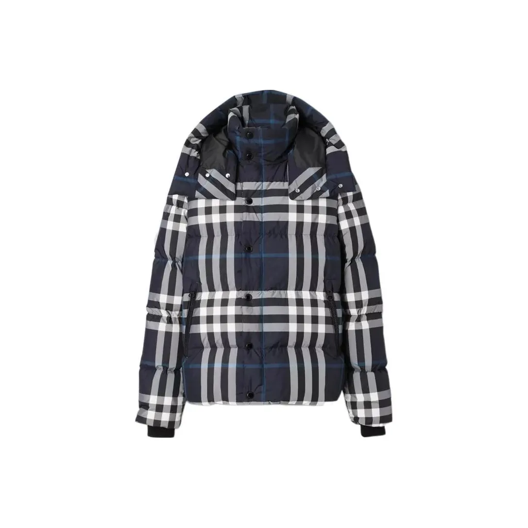 Burberry Detachable Hood Night Check Puffer Jacket