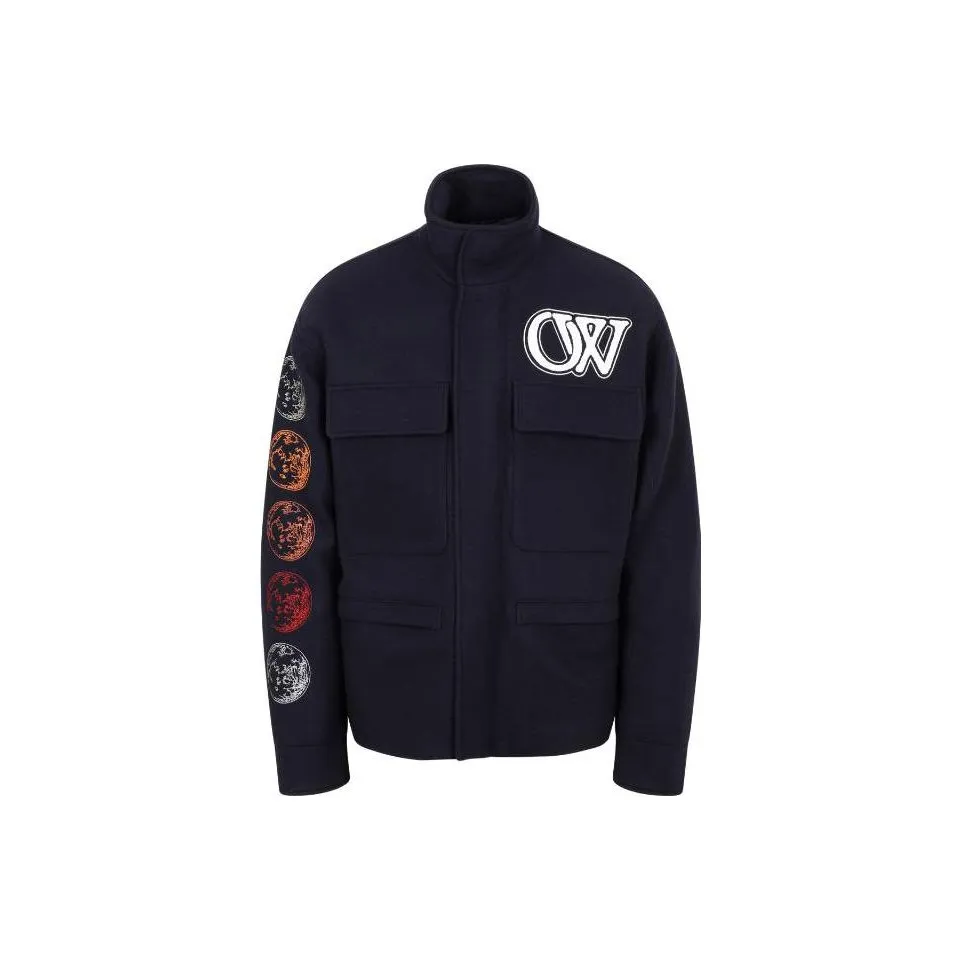 OFF WHITE Moon Phase Varsity Jacket