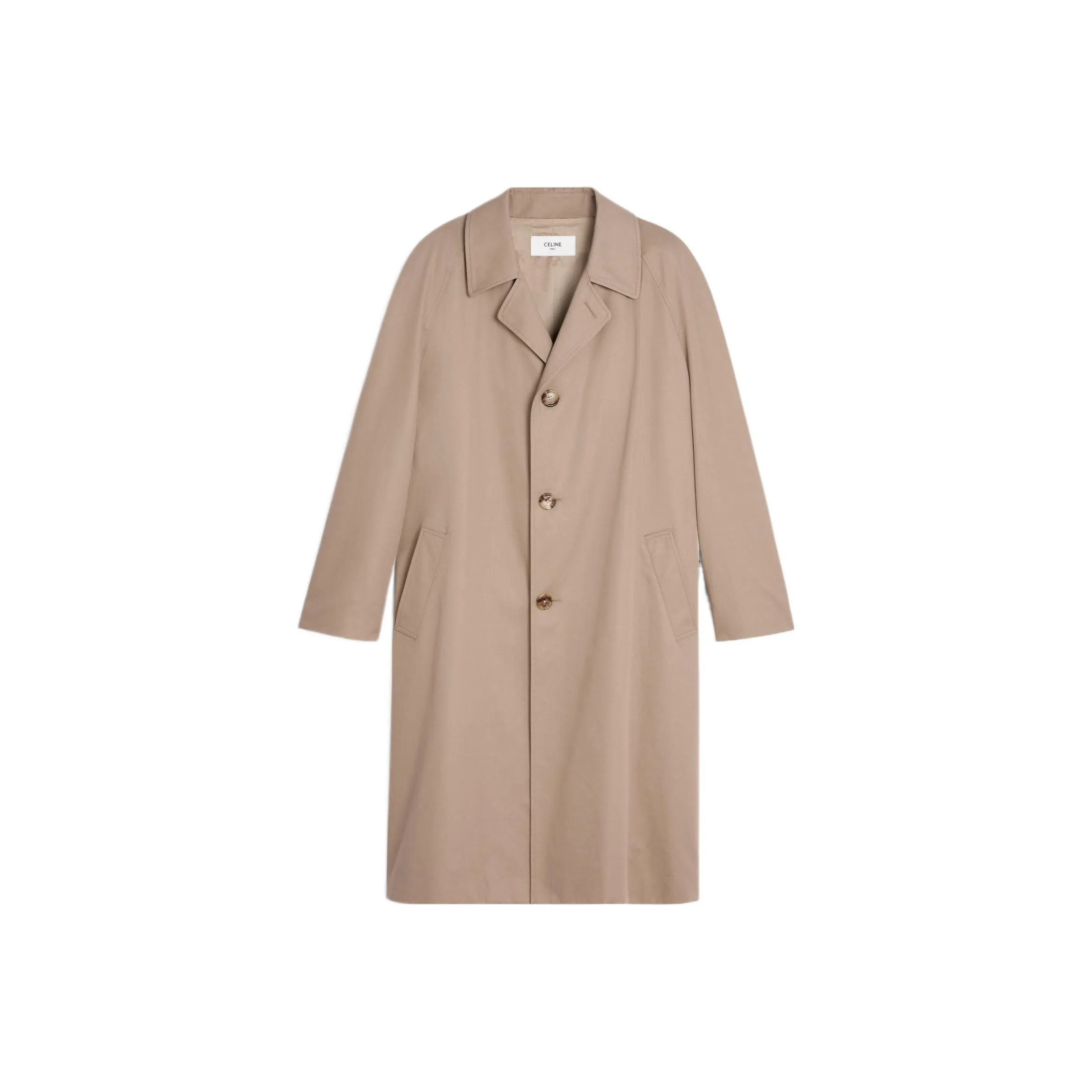 CELINE Oversized Mac Coat In Technical Cotton