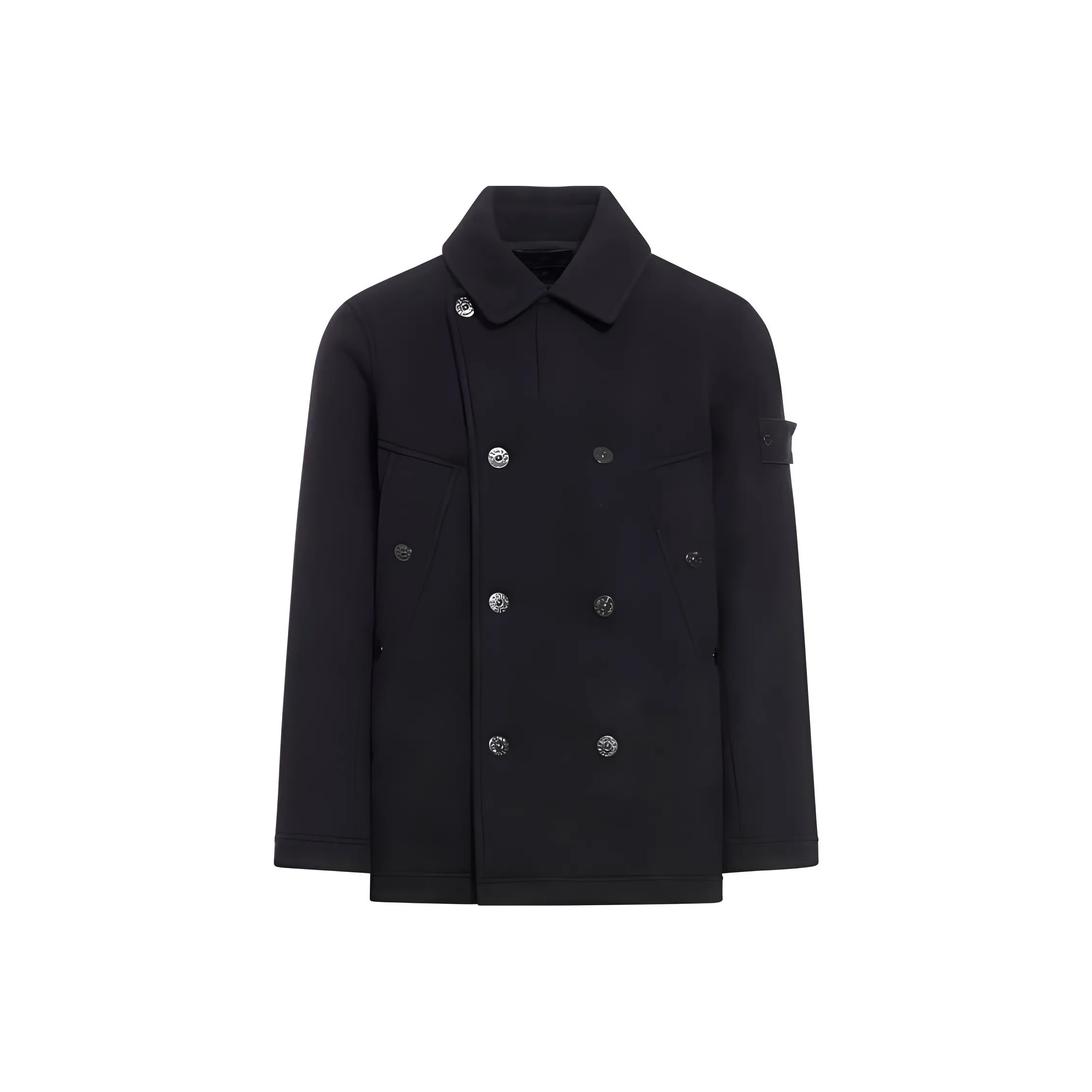 STONE ISLAND Compass Patch Double-Breasted Coat