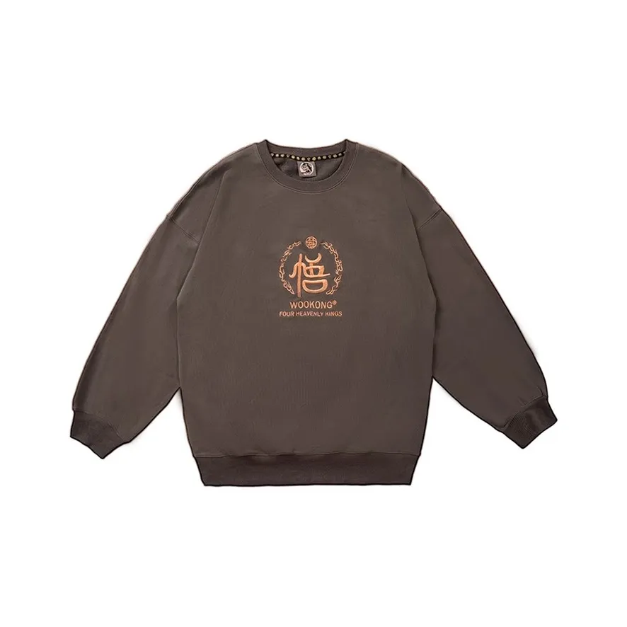 WOOKONG Весна Толстовка Свободный крой Унисекс Коричневый
