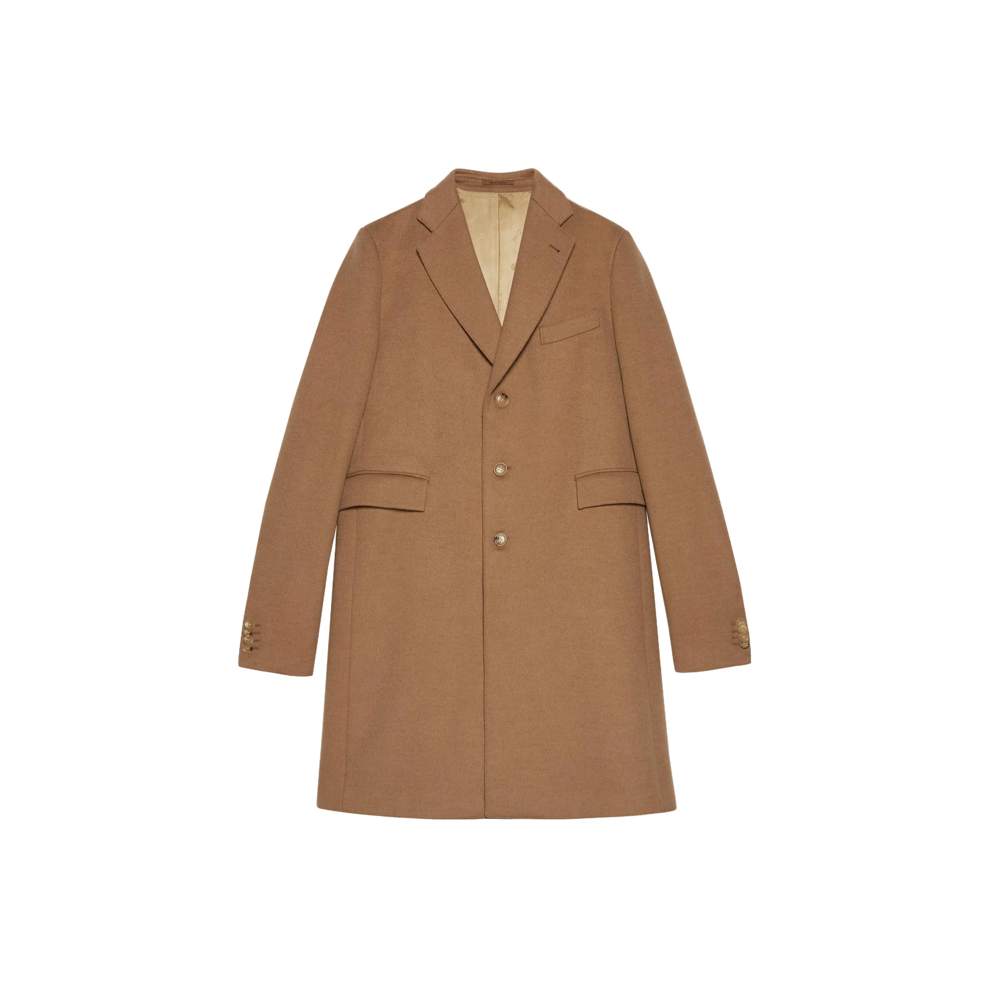 GUCCI Cities Label Single Breasted Coat