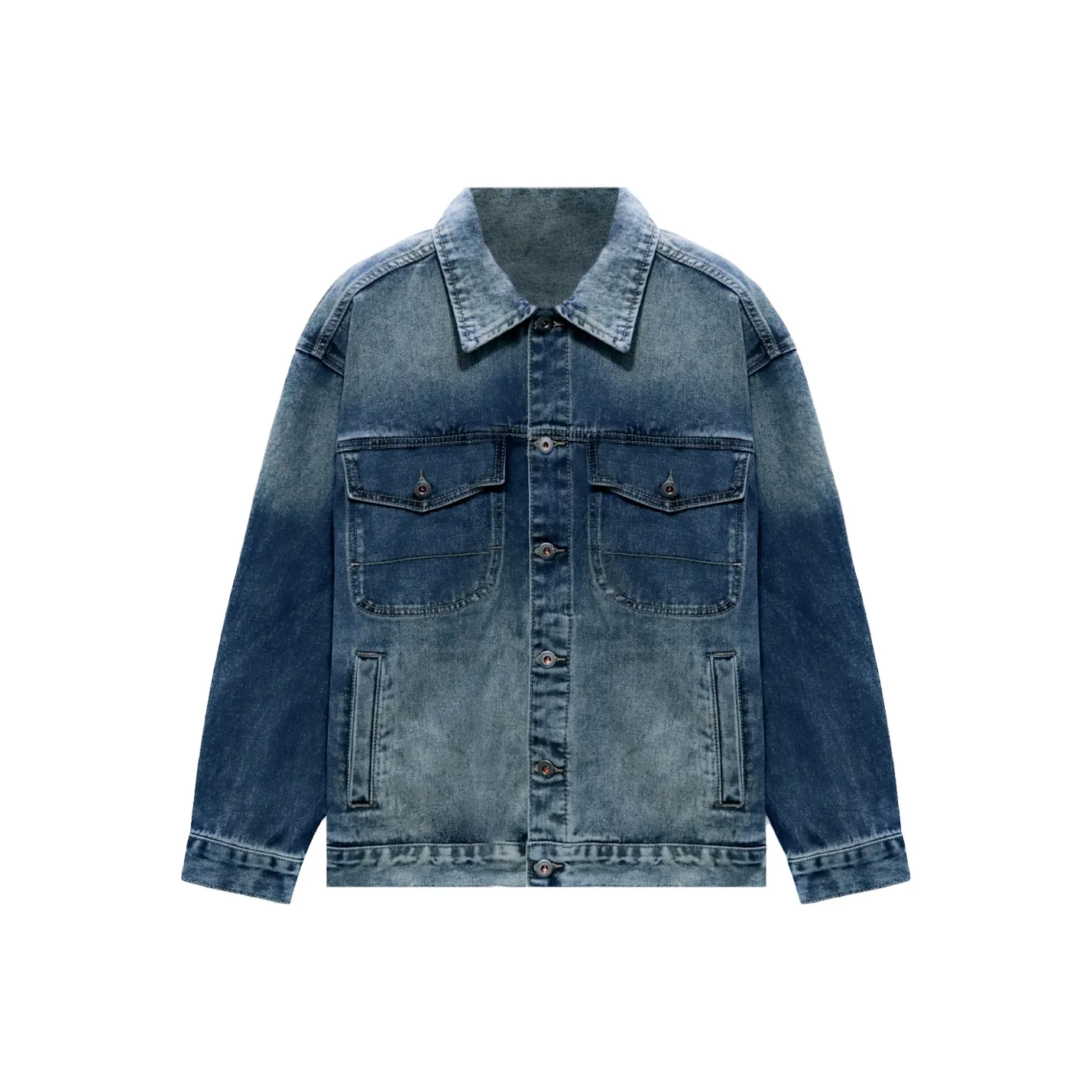 WILD LEADER Denim Jacket Unisex Nostalgic Blue WILD LEADER Деним Куртка Унисекс Ностальгический Синий