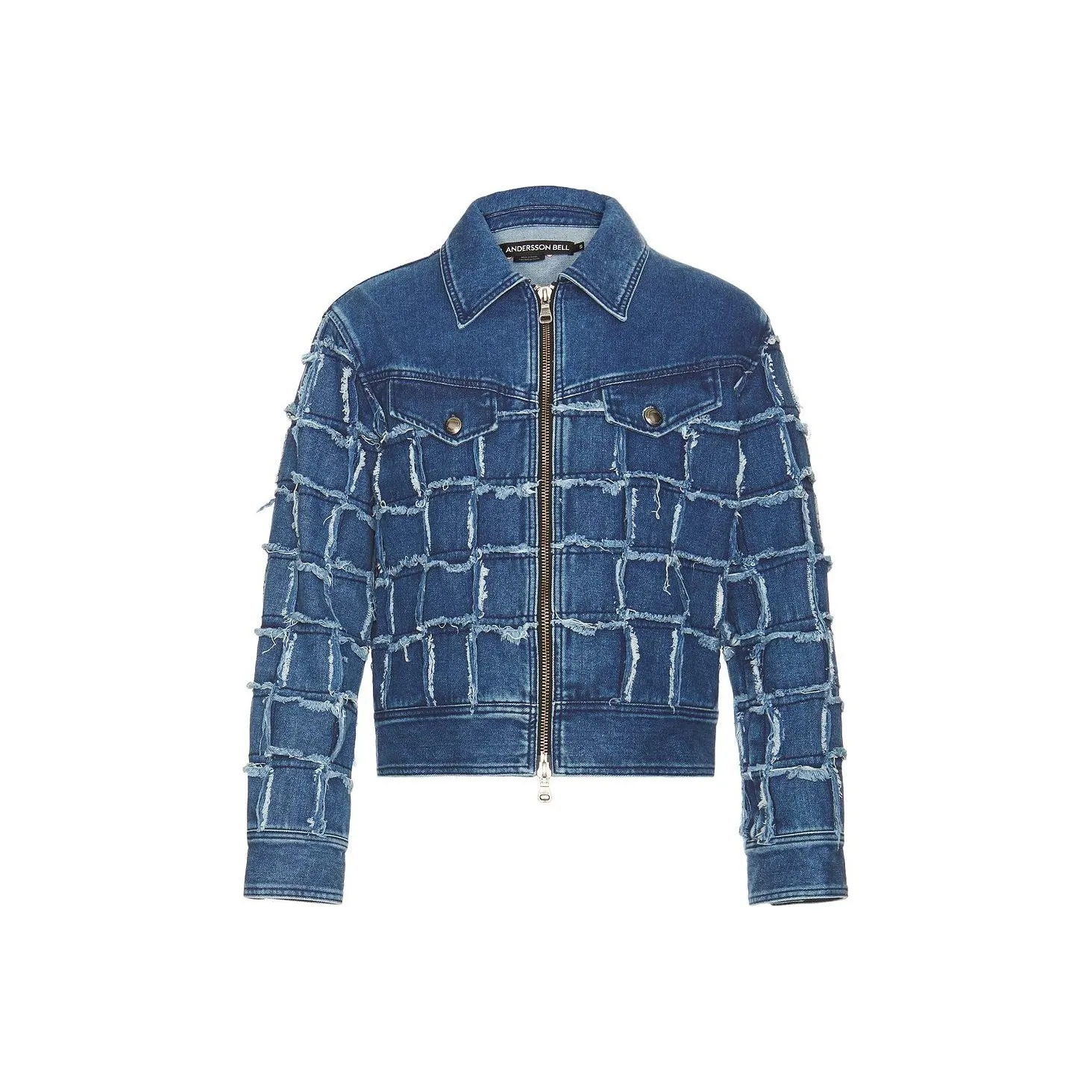 ANDERSSON BELL Коллаборация Деним Куртка Мужская Синяя