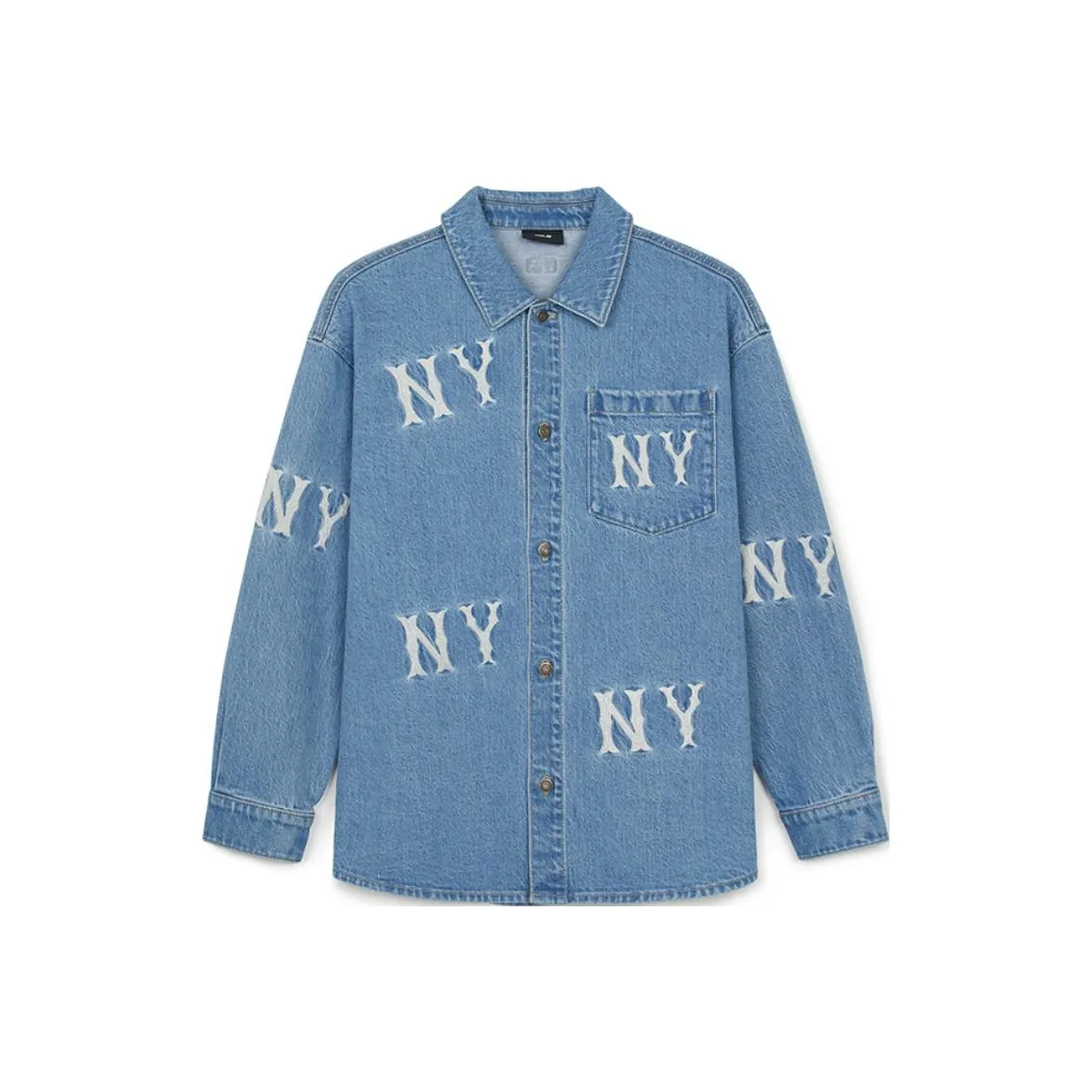 MLB New York Yankees Denim Jacket Unisex Light Sky Blue