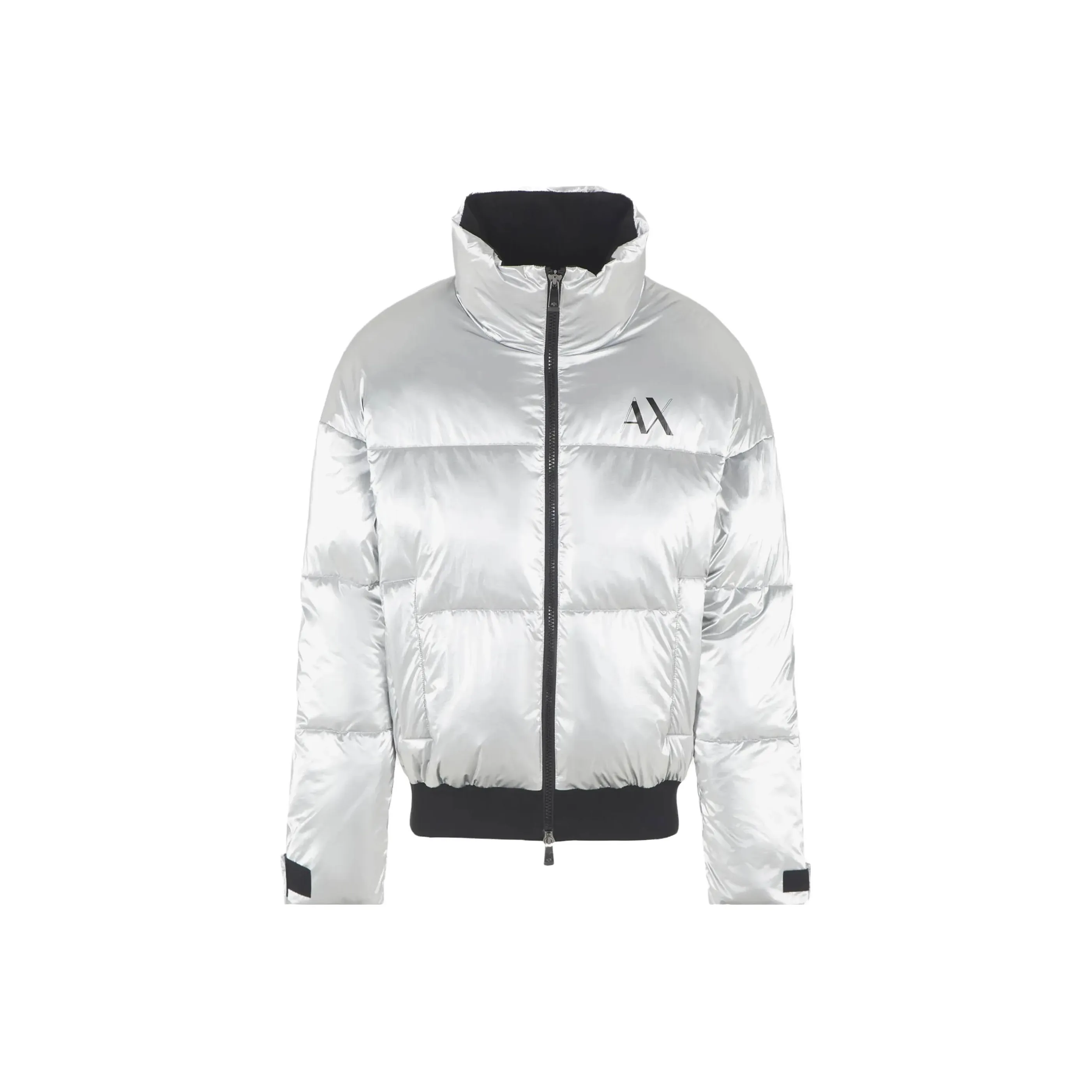 ARMANI EXCHANGE Хлопковый пуховик Мужской Серебряный