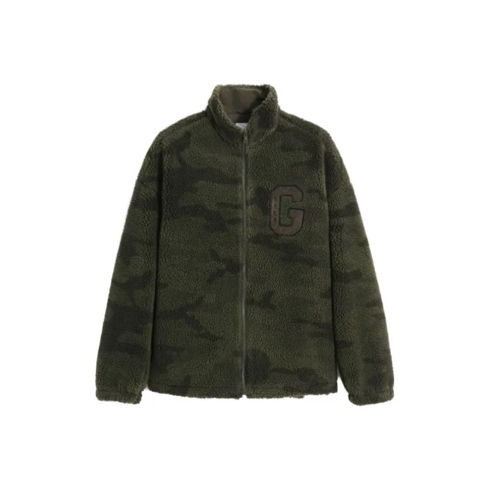GAP Velvet Jackets Unisex Green Camouflage