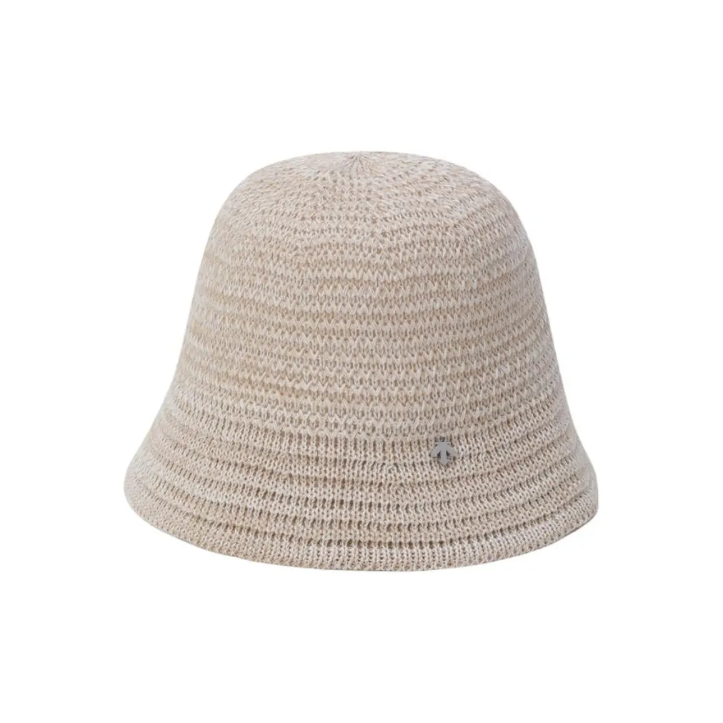 DESCENTE Linen Bucket Hats Unisex Light Beige